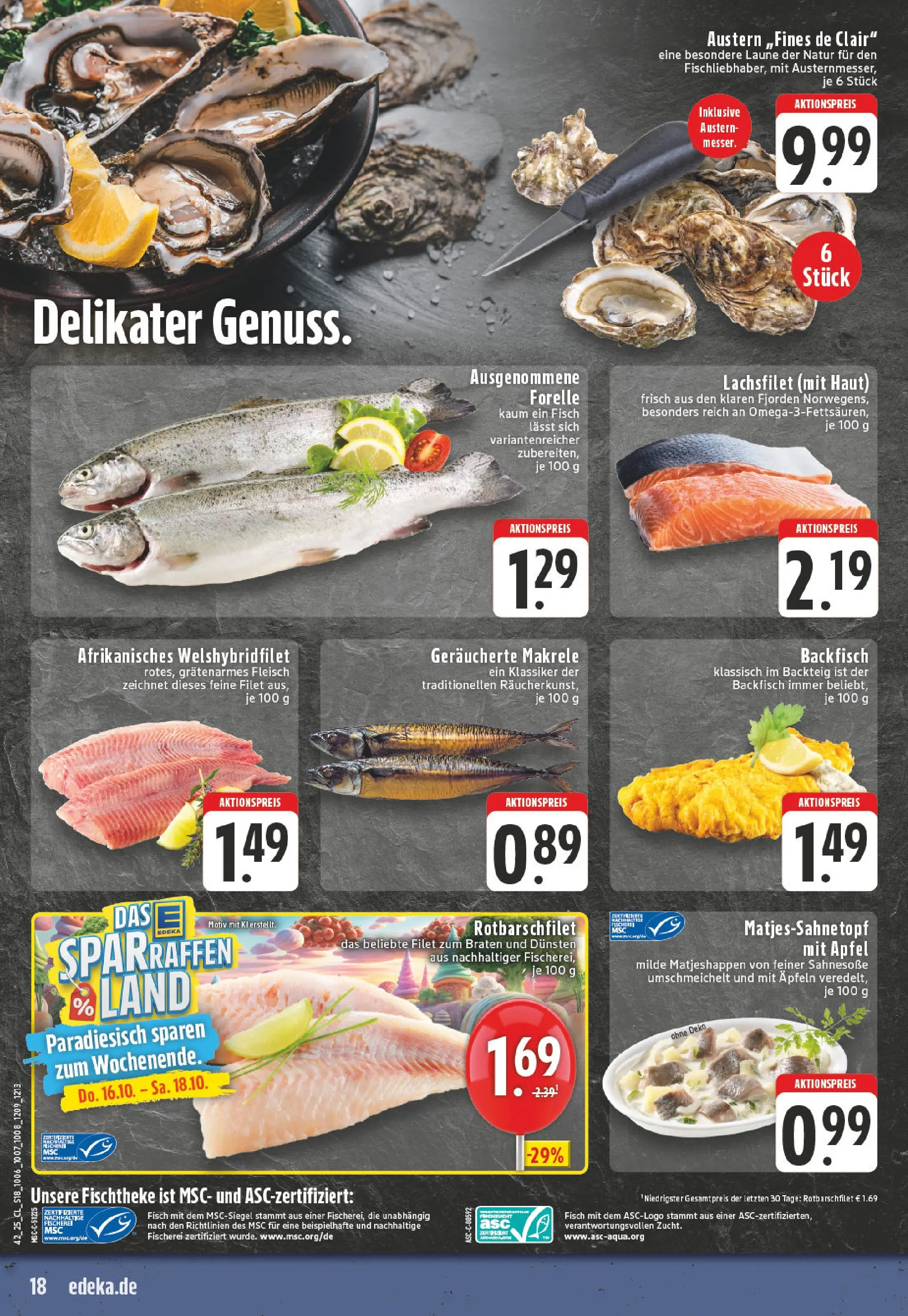 Edeka prospekt Dorsten	 (ab 13.10.2025) » Angebote Online | Seite: 18 | Produkte: Äpfel, Fisch, Fleisch