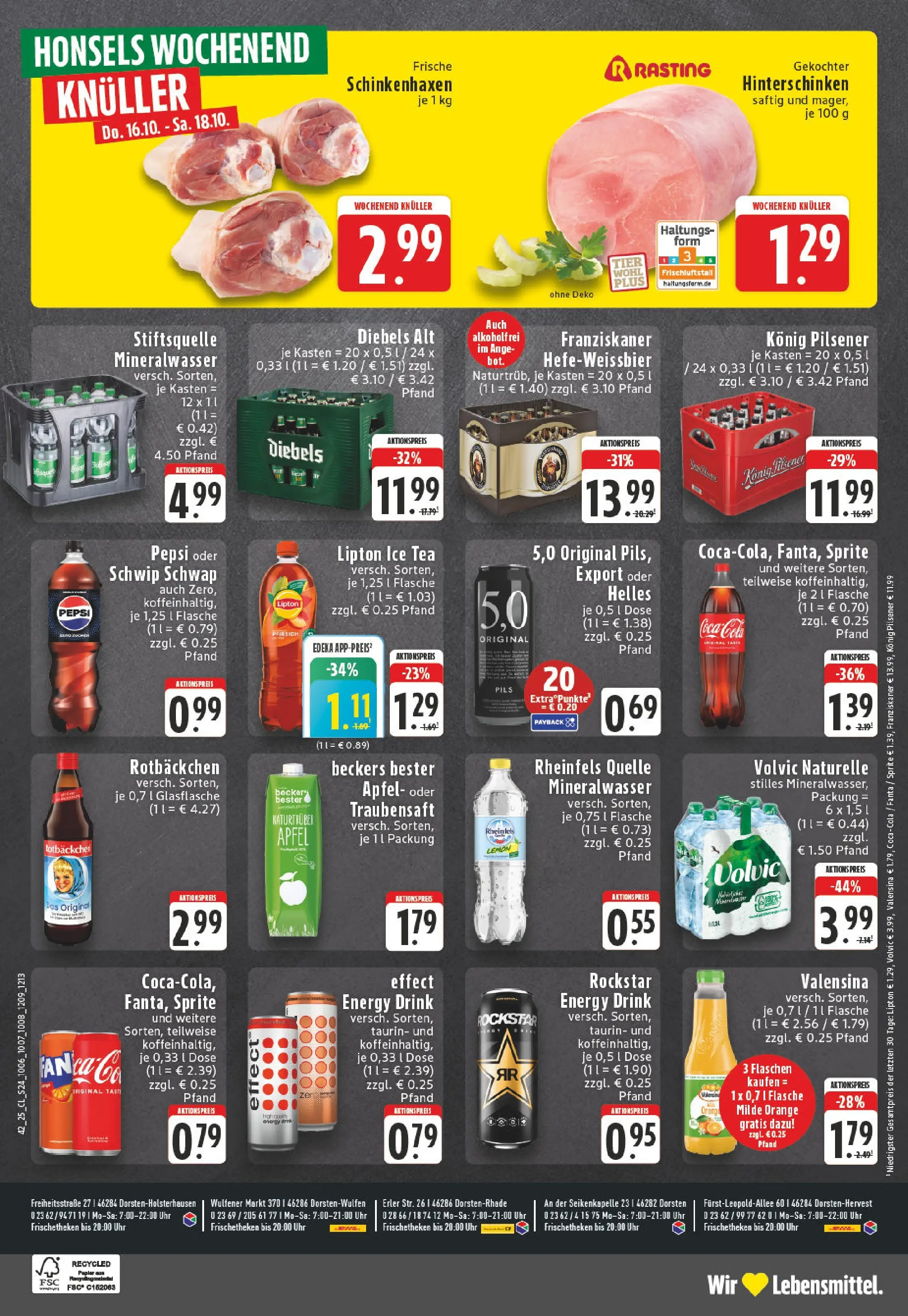 Edeka prospekt Dorsten	 (ab 13.10.2025) » Angebote Online | Seite: 24 | Produkte: Konig pilsener, Rockstar, Pils, Uhr