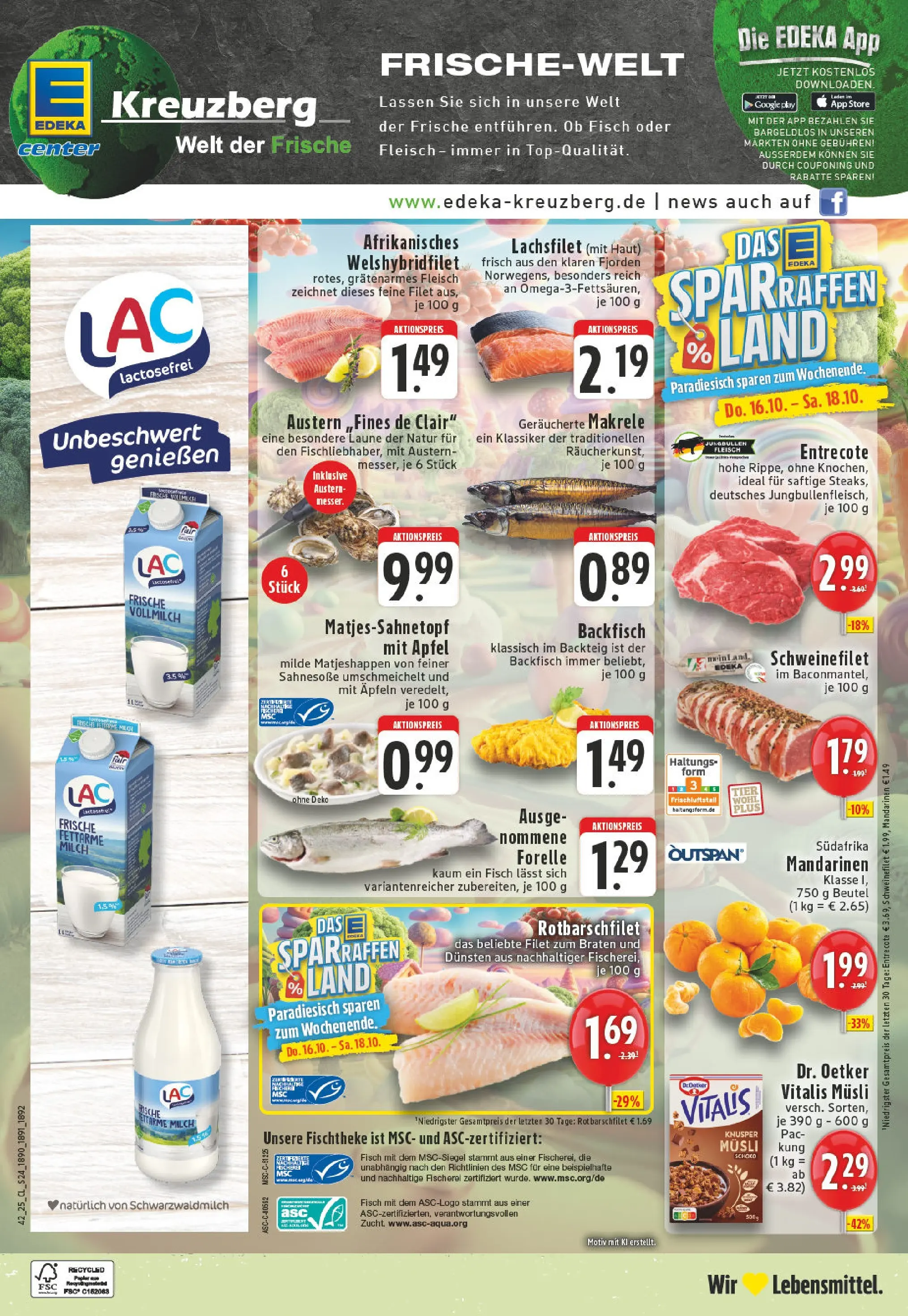 Edeka prospekt Koblenz	 (ab 13.10.2025) » Angebote Online | Seite: 24 | Produkte: Äpfel, Mandarinen, Schweinefilet, Fisch