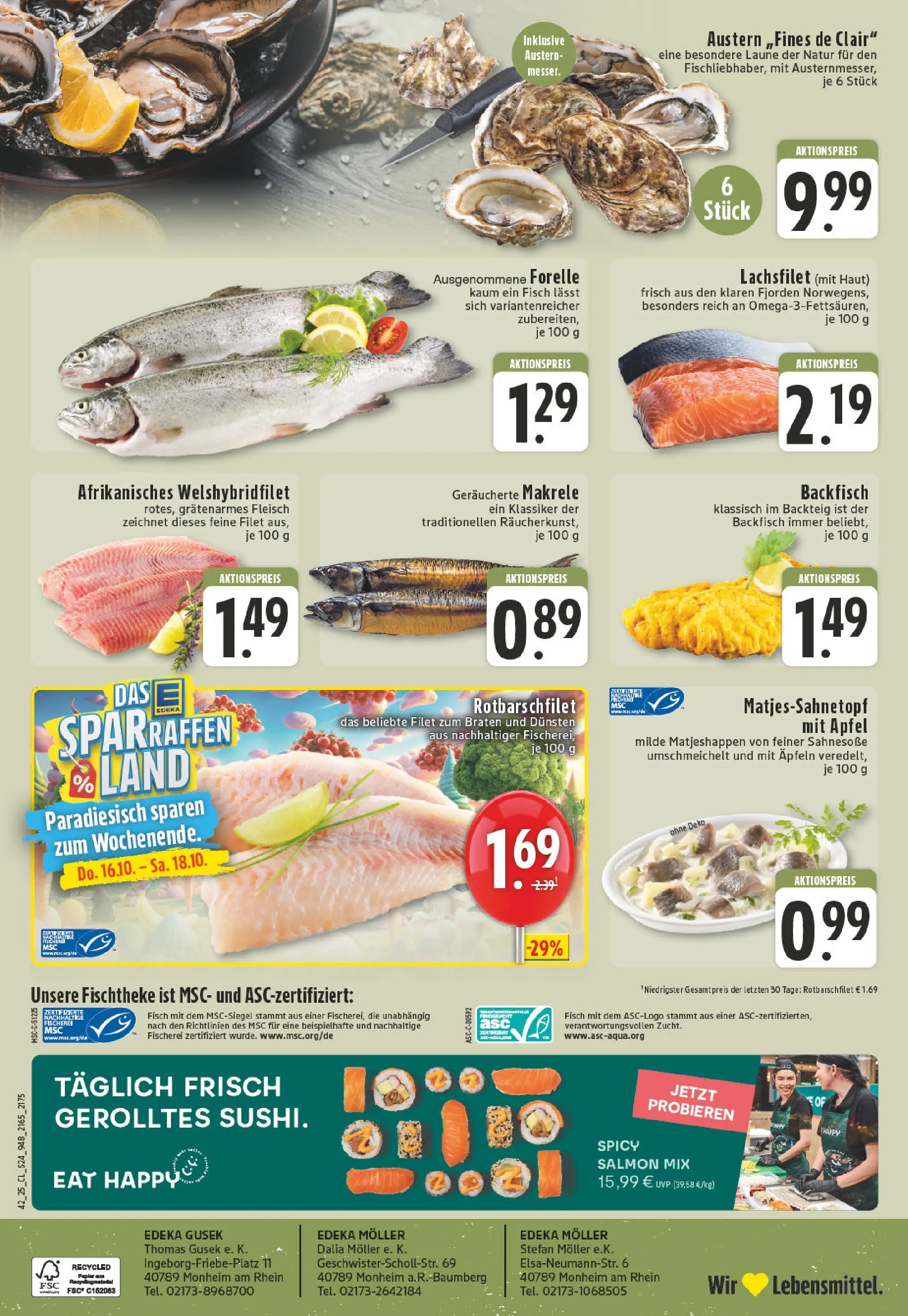 Edeka prospekt Monheim-Baumberg	 (ab 13.10.2025) » Angebote Online | Seite: 24 | Produkte: Äpfel, Apple, Fisch, Fleisch