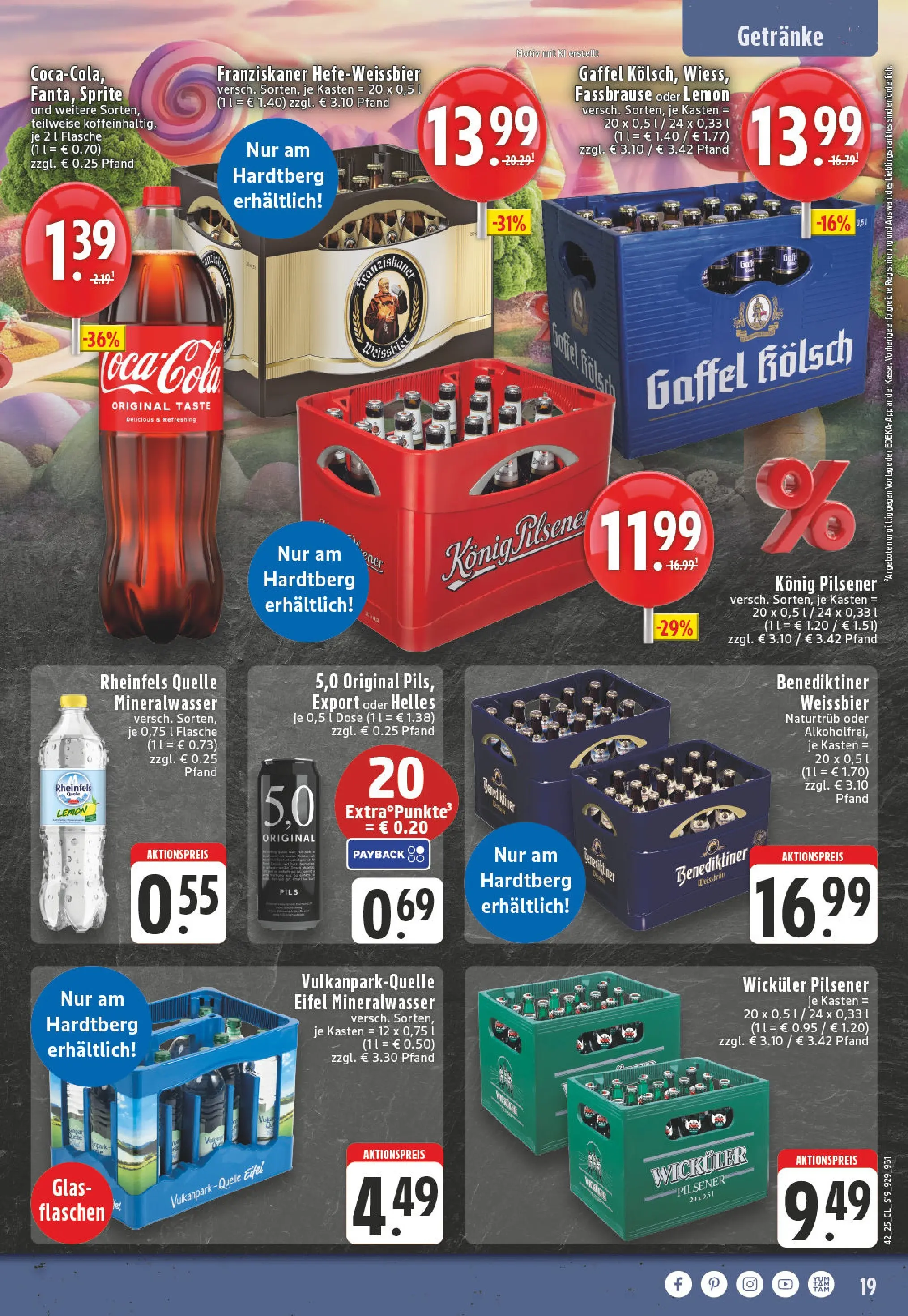 Edeka prospekt Bonn	 (ab 13.10.2025) » Angebote Online | Seite: 19 | Produkte: Coca cola, Konig pilsener, Sprite, Fassbrause
