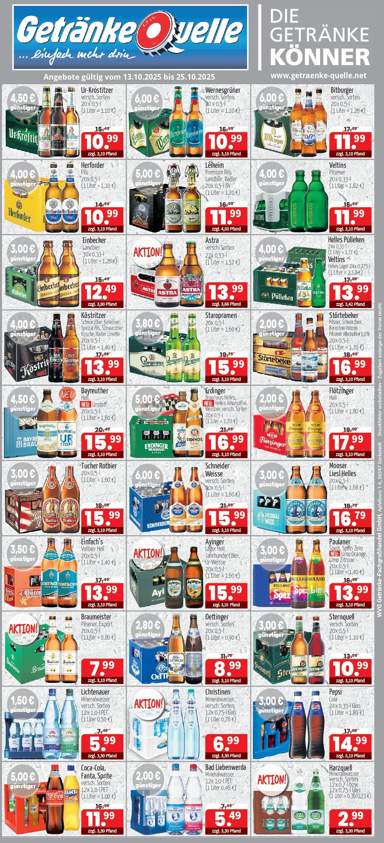 Entdecke - Getränke Quelle: Getränkeangebote (ab 12.10.2025) zum Blättern | Seite: 1 | Produkte: Pils, Oettinger, Radler, Paulaner