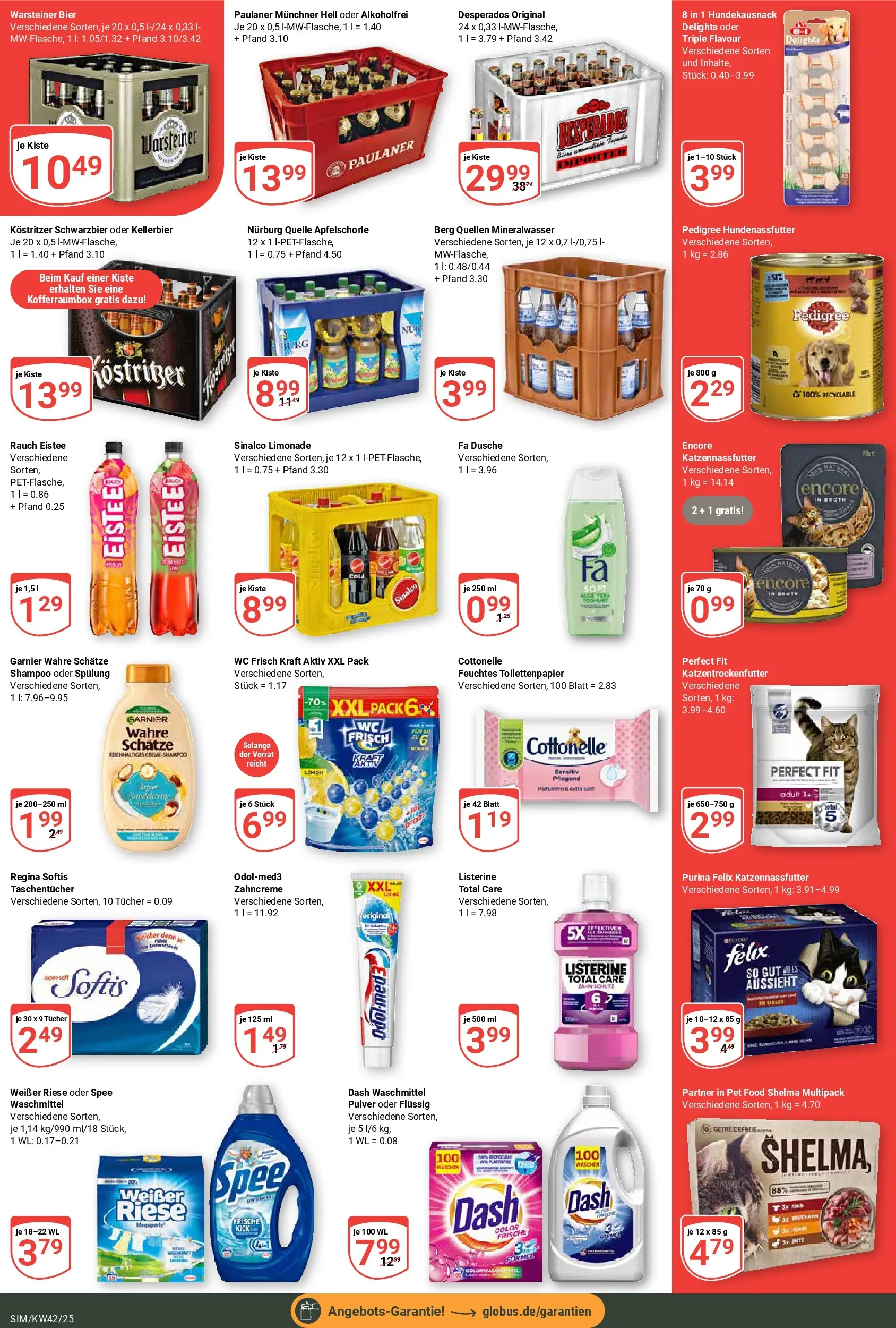 Globus prospekt Simmern	 (ab 12.10.2025) » Angebote online | Seite: 6 | Produkte: Bier, Dusche, Mineralwasser, Waschmittel