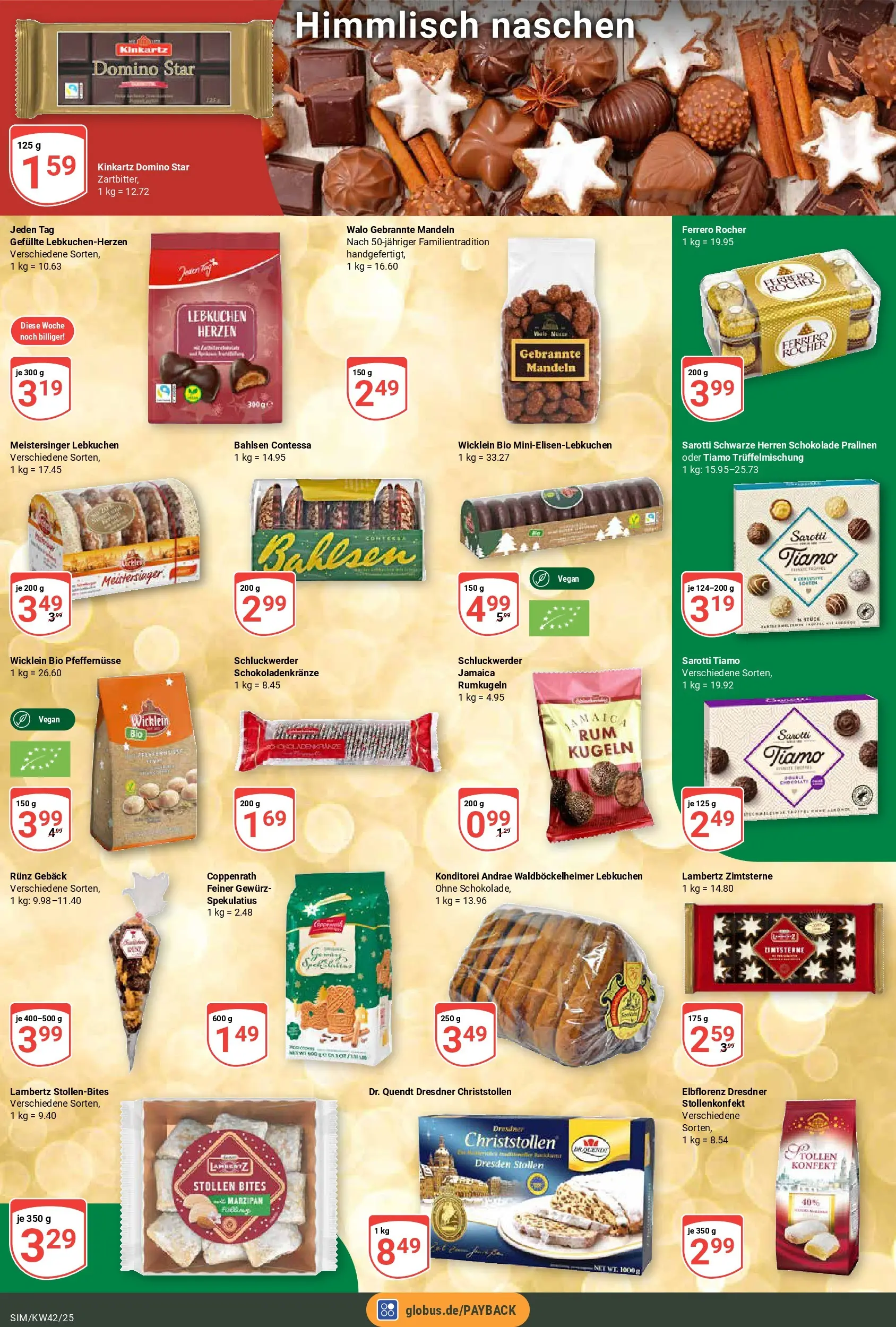 Globus prospekt Simmern	 (ab 12.10.2025) » Angebote online | Seite: 7 | Produkte: Ferrero rocher, Schokolade, Mandeln, Rumkugeln