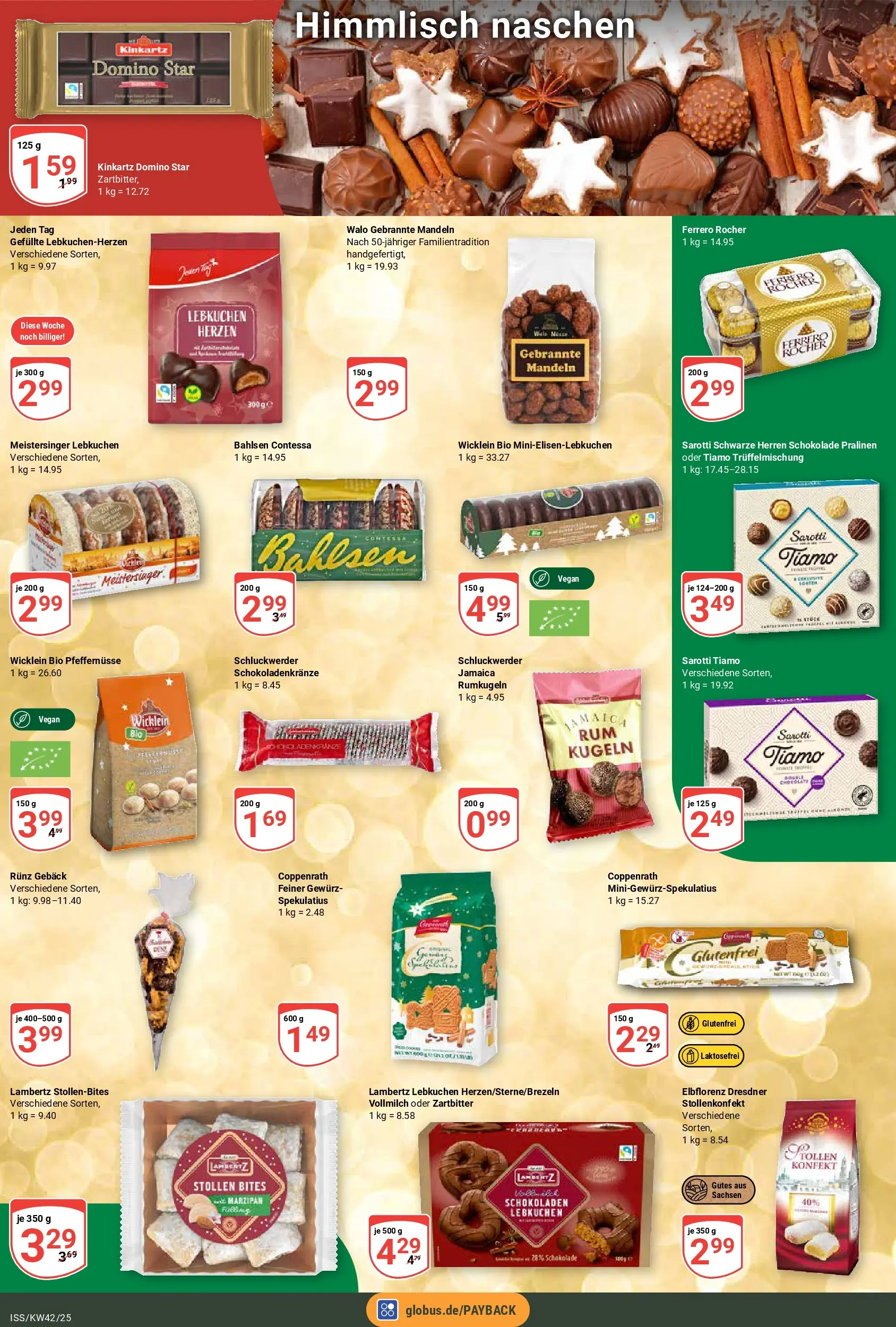 Globus prospekt Isserstedt	 (ab 12.10.2025) » Angebote online | Seite: 5 | Produkte: Ferrero rocher, Schokolade, Mandeln, Rumkugeln