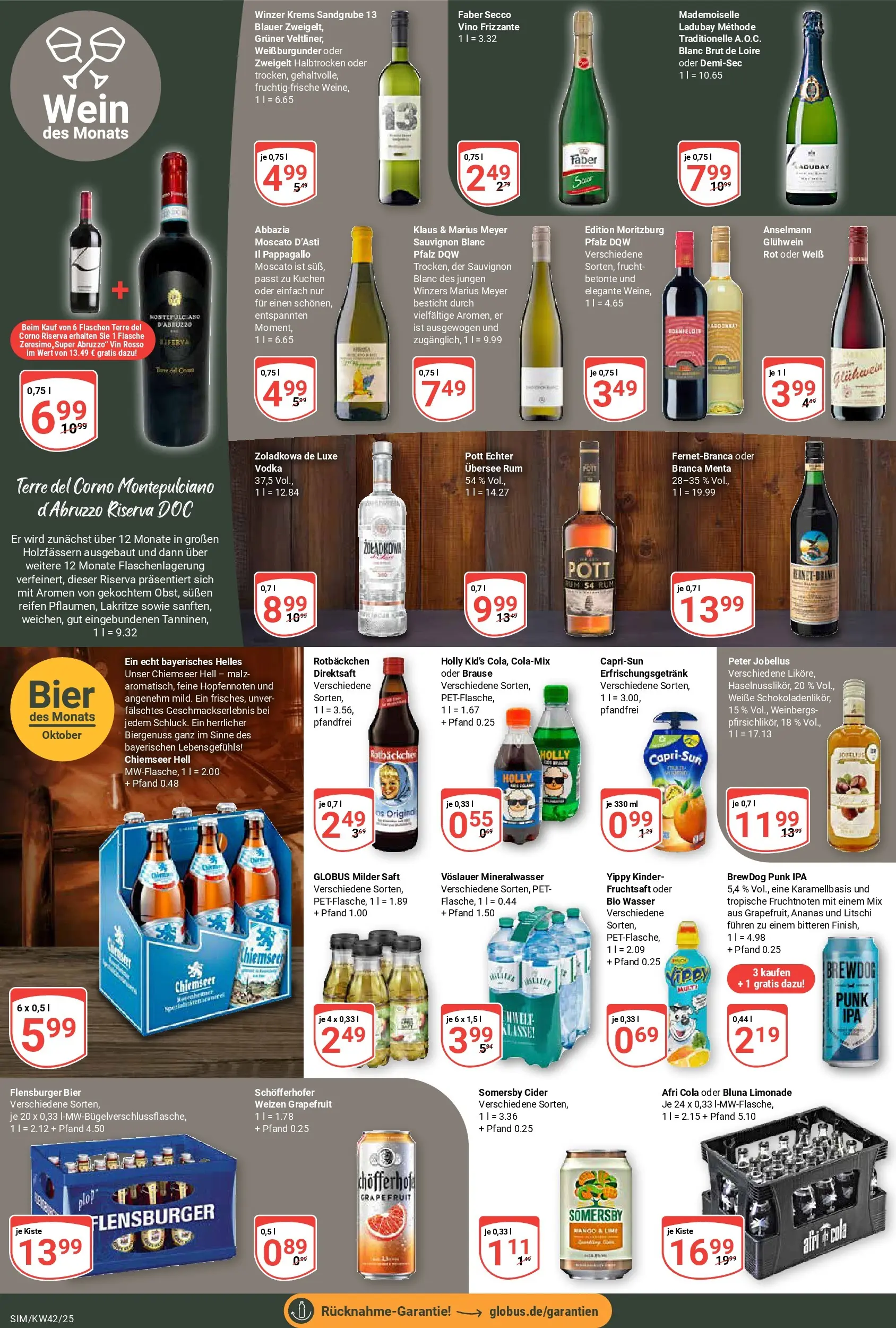 Globus prospekt Simmern	 (ab 12.10.2025) » Angebote online | Seite: 16 | Produkte: Flensburger, Grapefruit, Saft, Wein
