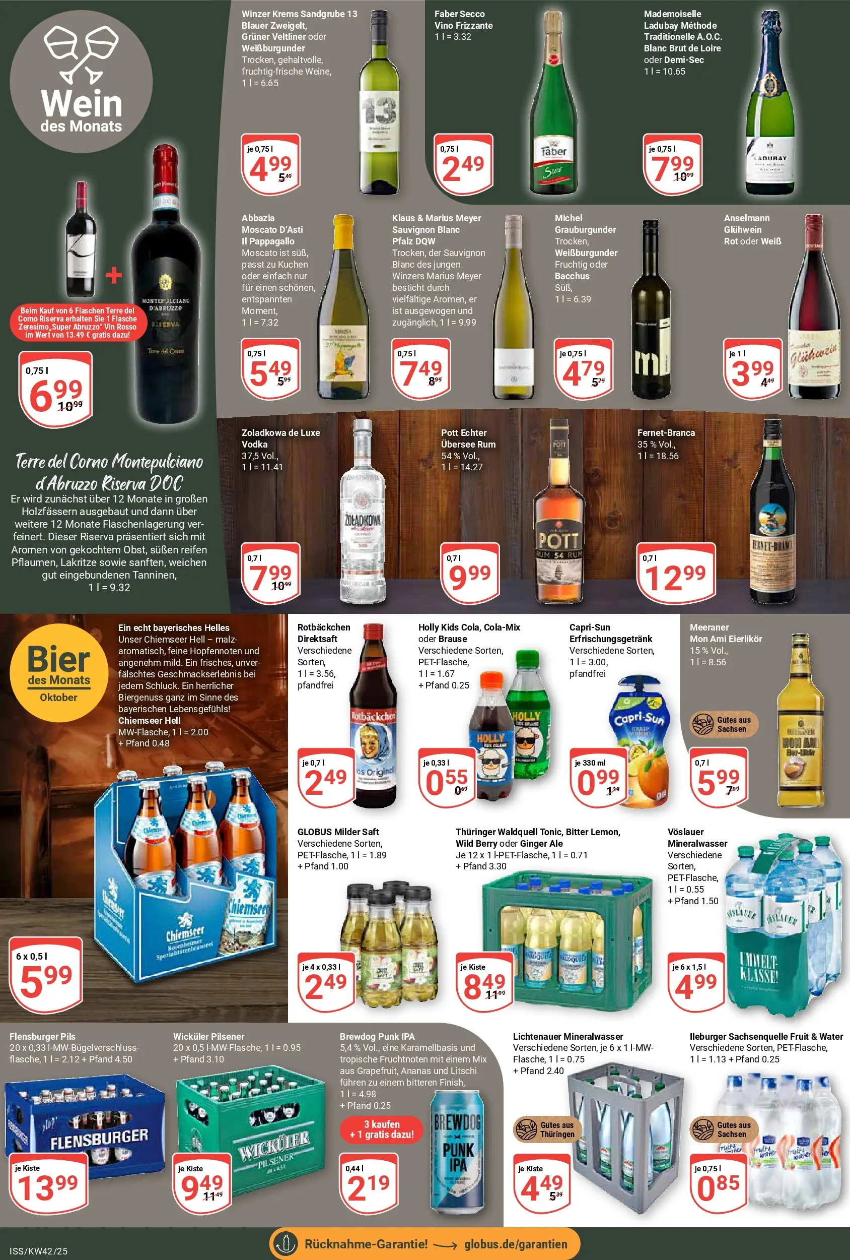 Globus prospekt Isserstedt	 (ab 12.10.2025) » Angebote online | Seite: 14 | Produkte: Pils, Mineralwasser, Vodka, Kuchen