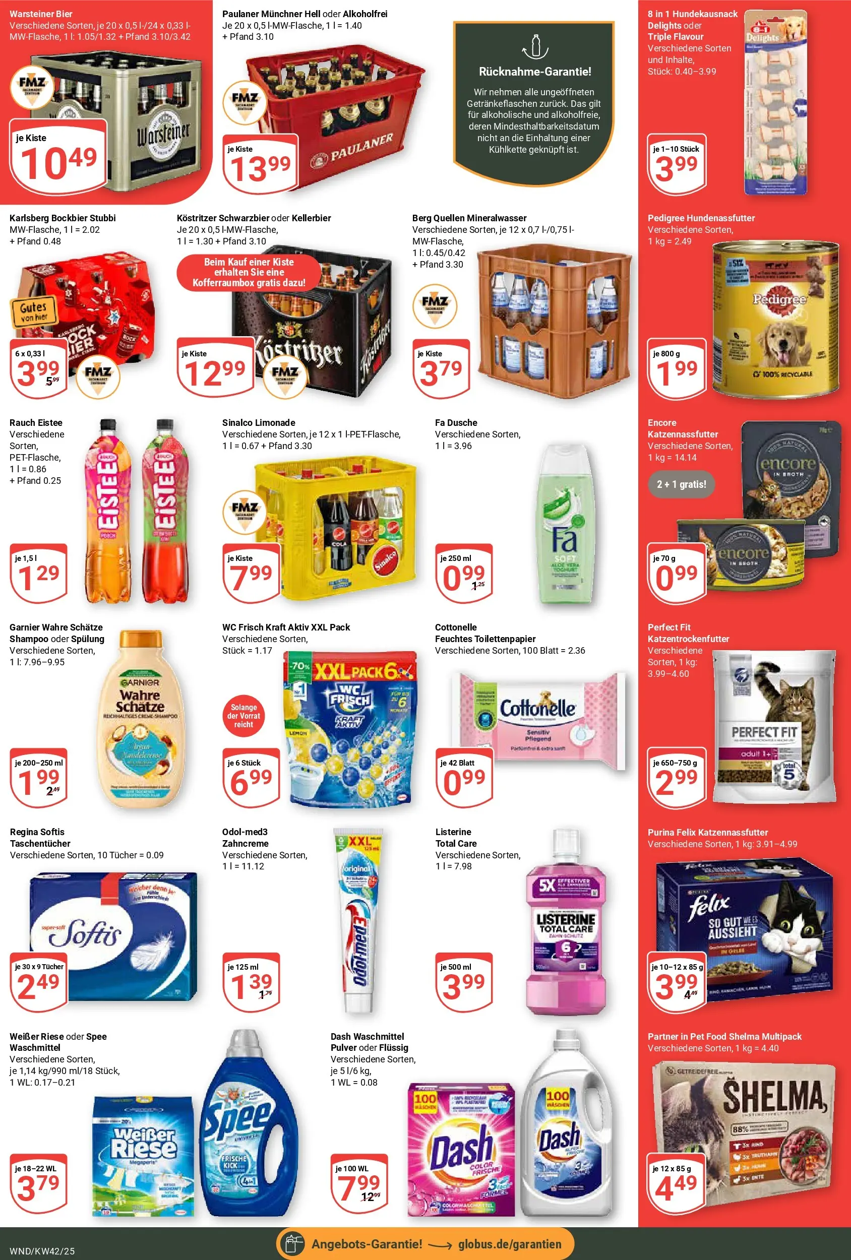 Globus prospekt St. Wendel	 (ab 12.10.2025) » Angebote online | Seite: 6 | Produkte: Bier, Warsteiner, Toilettenpapier, Feuchtes Toilettenpapier
