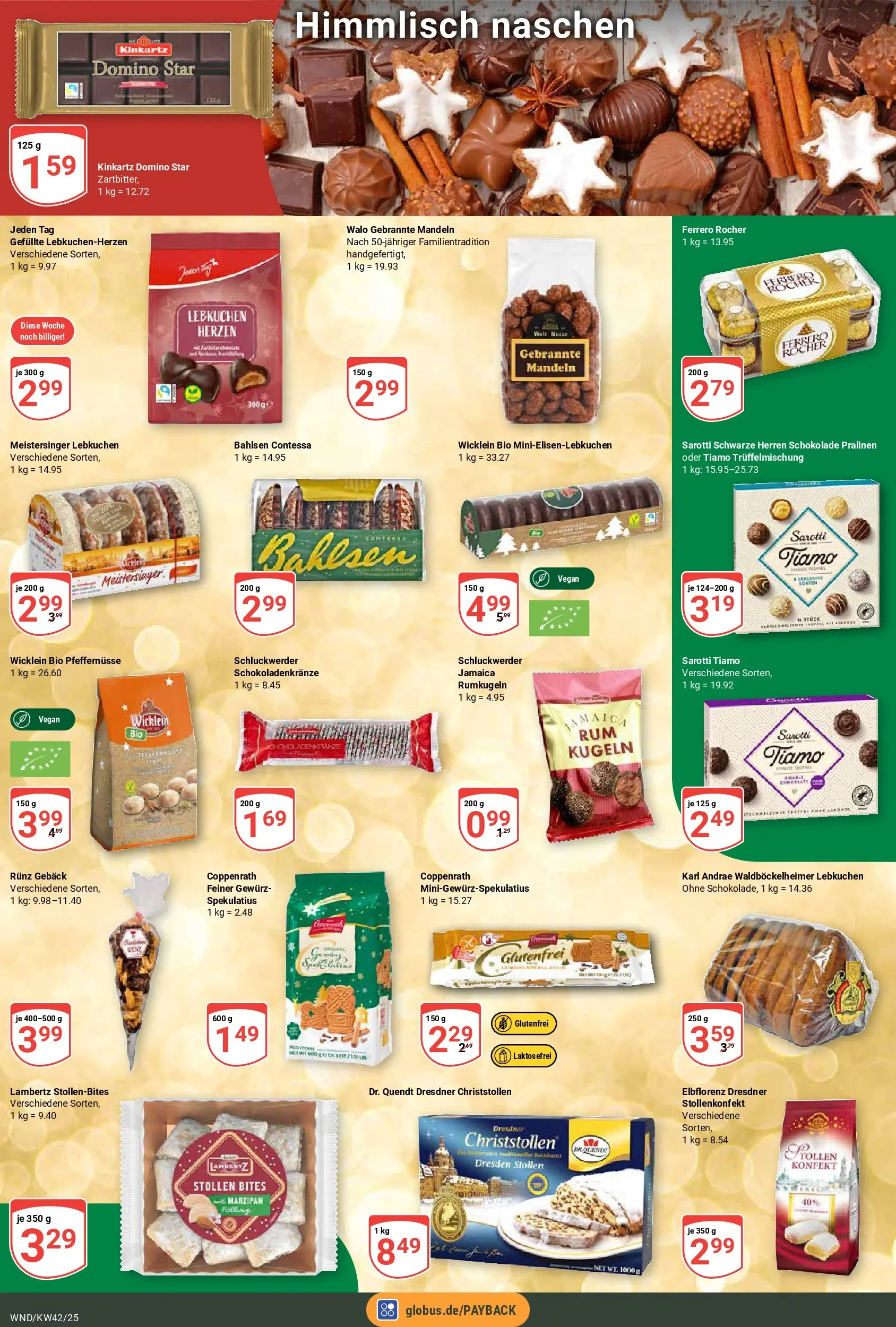 Globus prospekt St. Wendel	 (ab 12.10.2025) » Angebote online | Seite: 7 | Produkte: Ferrero rocher, Schokolade, Mandeln, Rumkugeln