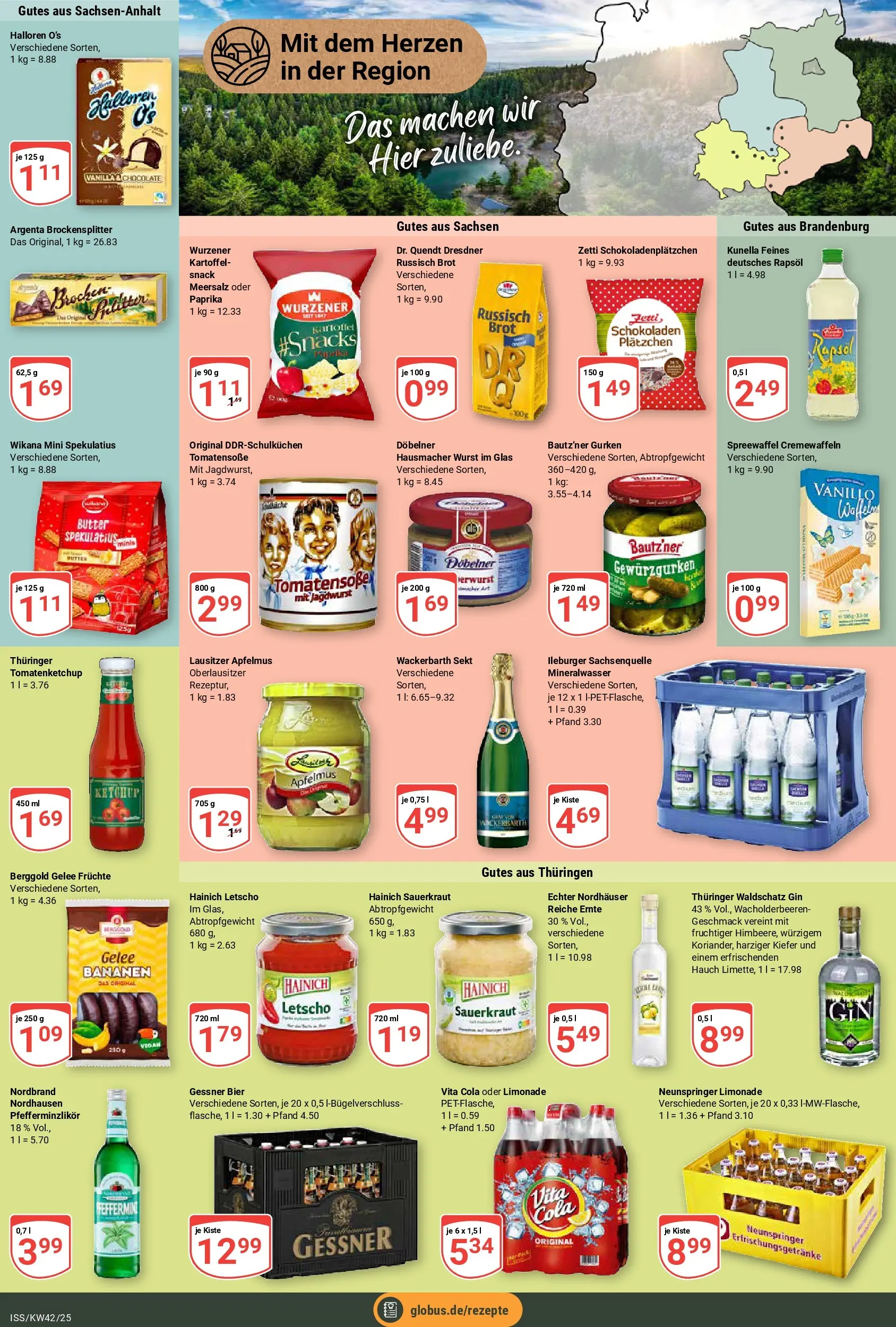 Globus prospekt Isserstedt	 (ab 12.10.2025) » Angebote online | Seite: 16 | Produkte: Bier, Bananen, Mineralwasser, Gin