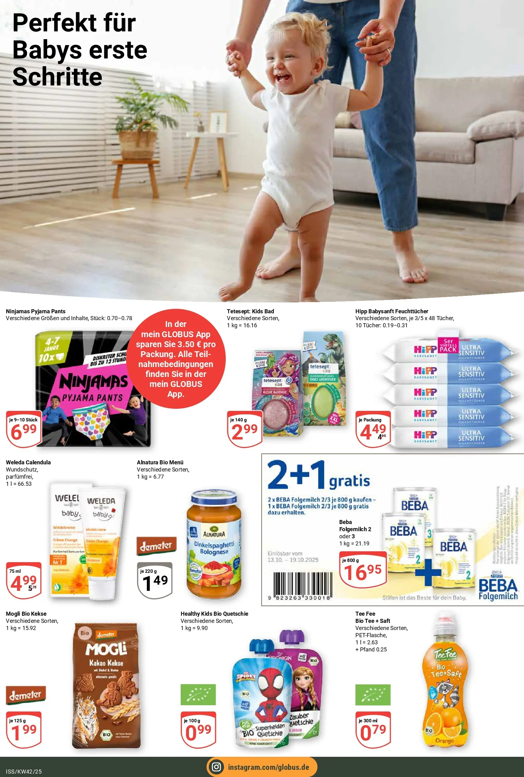 Globus prospekt Isserstedt	 (ab 12.10.2025) » Angebote online | Seite: 19 | Produkte: Bad, Pyjama, Saft, Tee