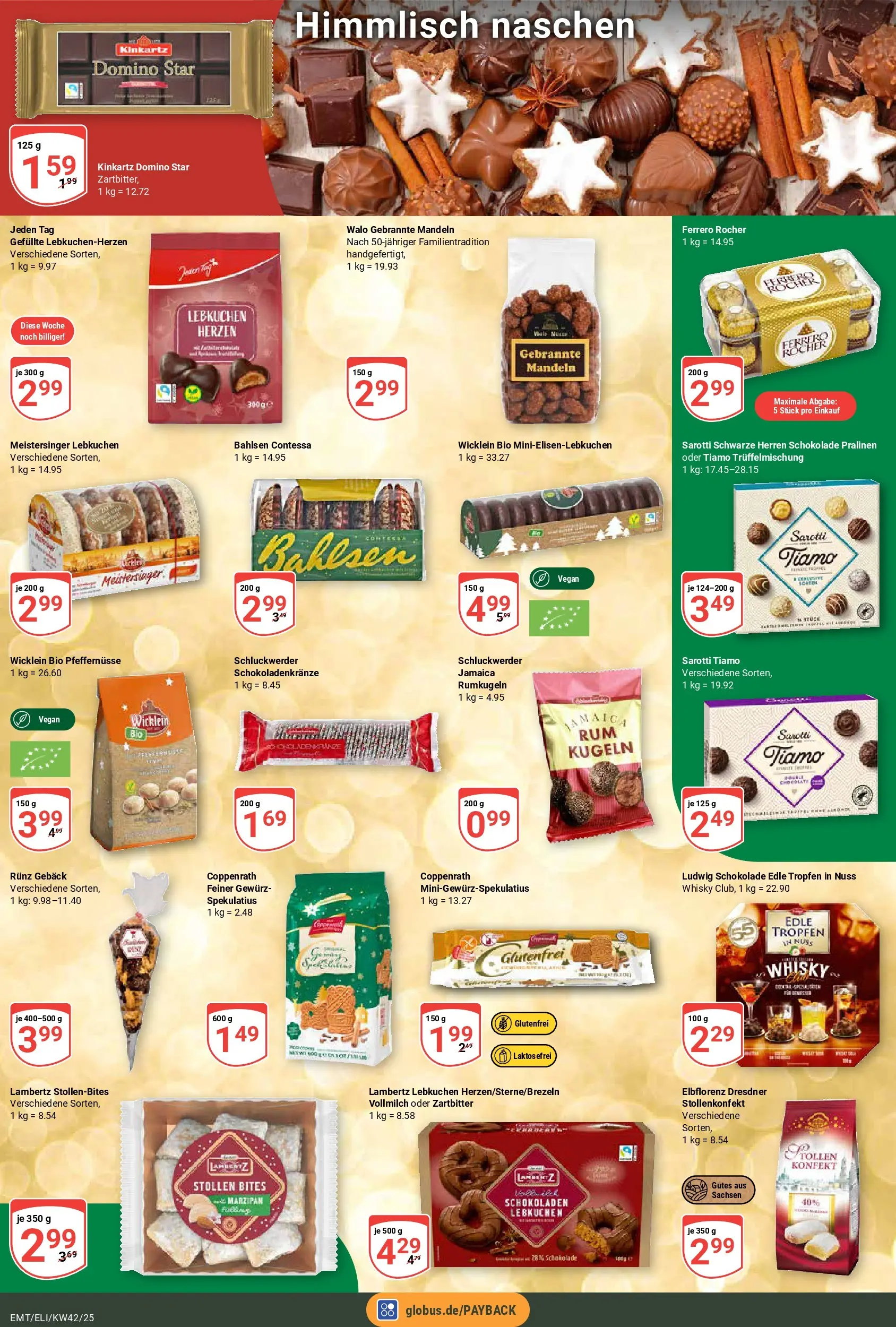 Globus prospekt Mittelhausen	 (ab 12.10.2025) » Angebote online | Seite: 5 | Produkte: Whisky, Schokolade, Mandeln, Rumkugeln