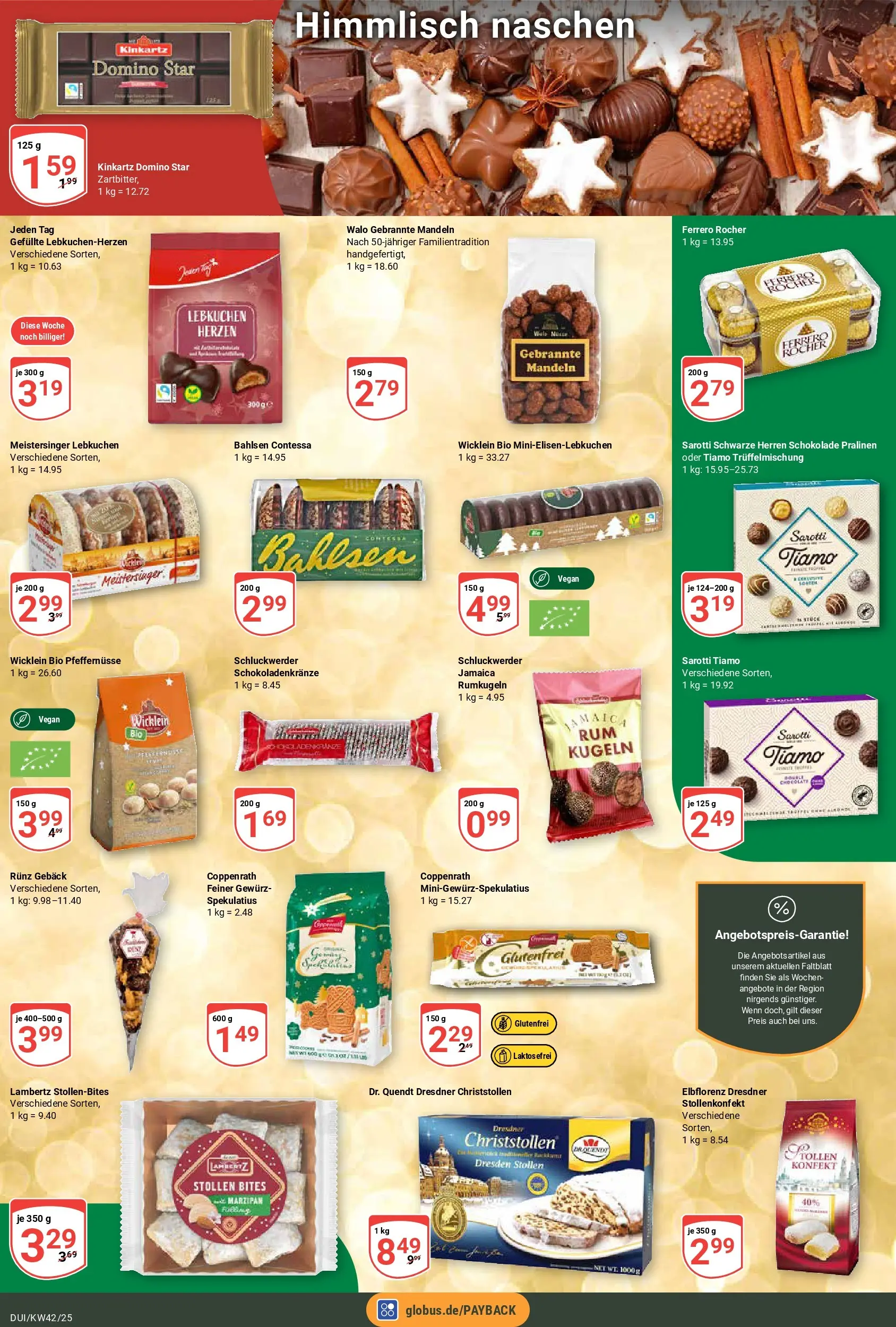Globus prospekt Duisburg	 (ab 12.10.2025) » Angebote online | Seite: 5 | Produkte: Ferrero rocher, Schokolade, Mandeln, Rumkugeln