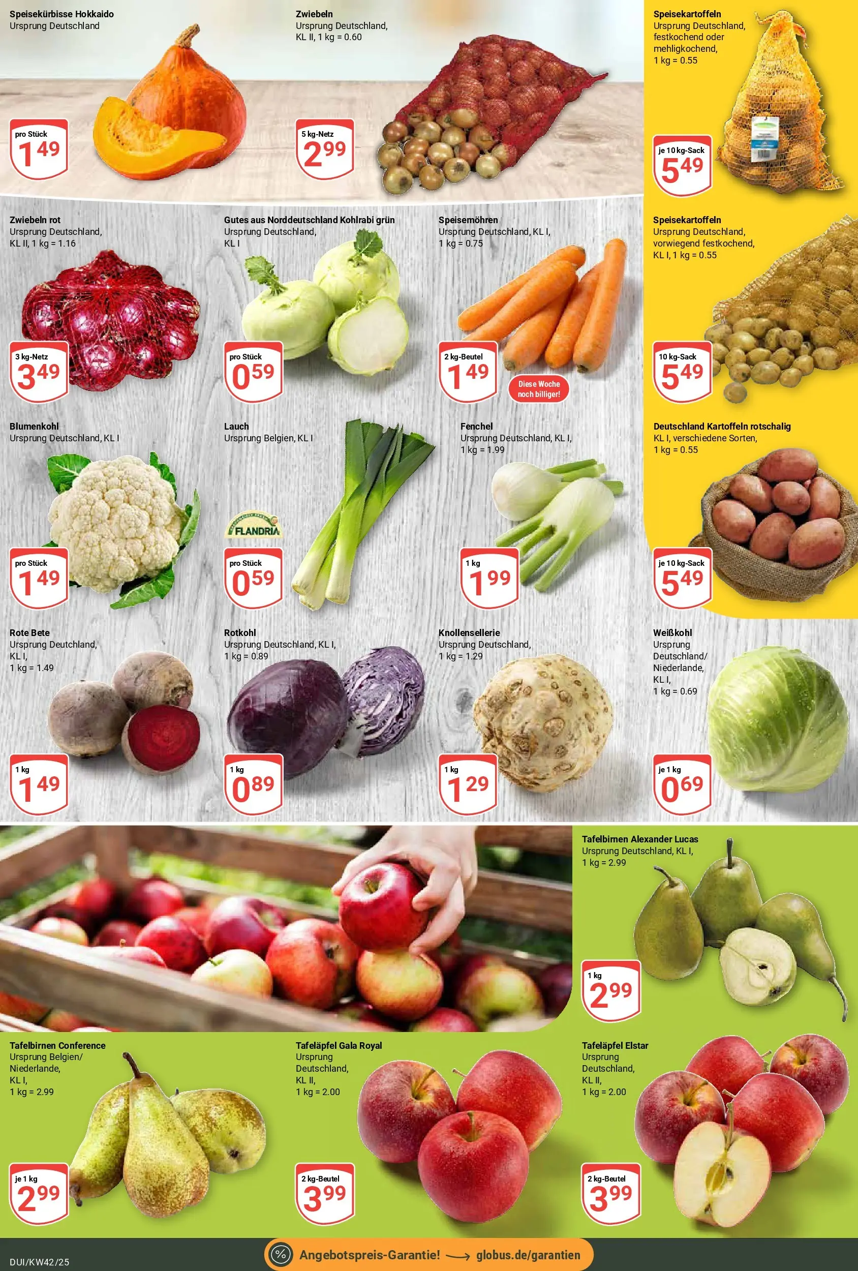 Globus prospekt Duisburg	 (ab 12.10.2025) » Angebote online | Seite: 7 | Produkte: Rotkohl, Kohlrabi, Kartoffeln, Zwiebeln