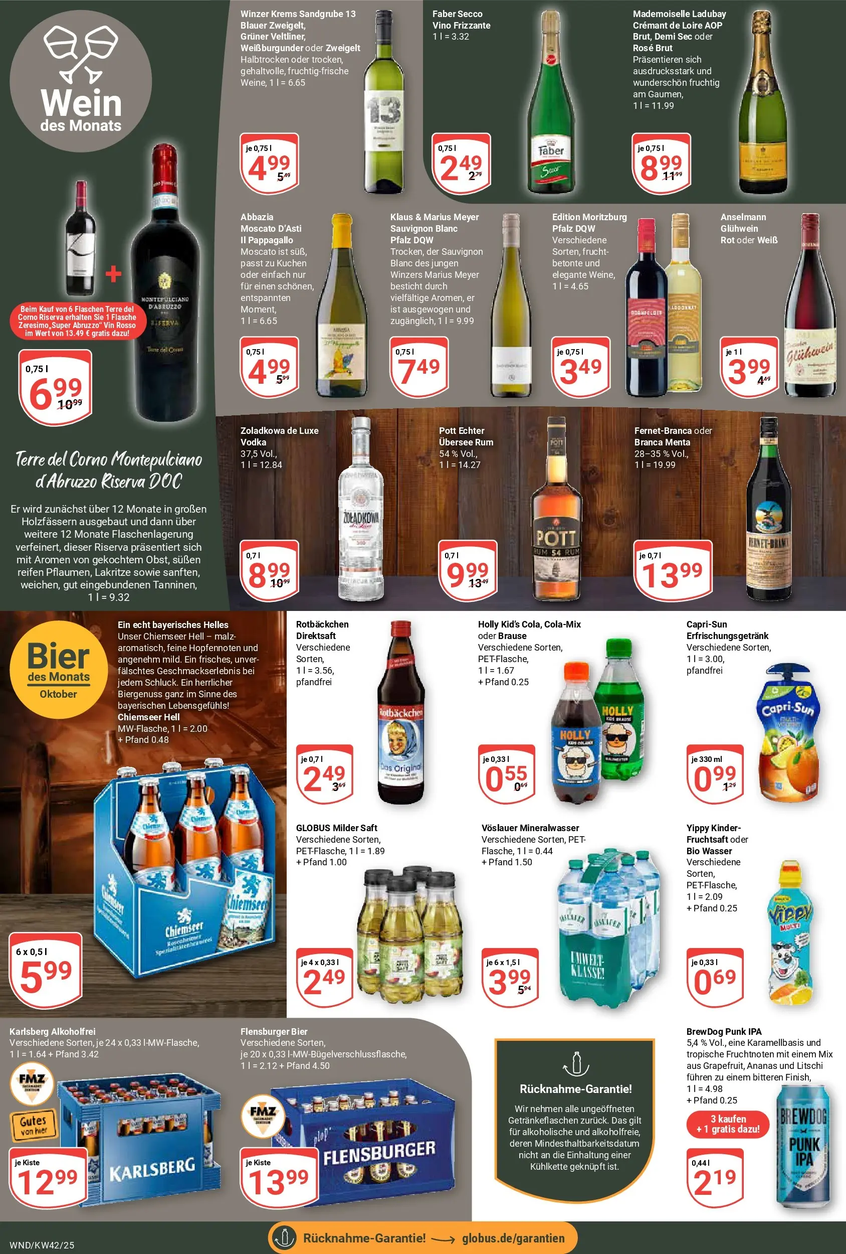 Globus prospekt St. Wendel	 (ab 12.10.2025) » Angebote online | Seite: 17 | Produkte: Bier, Ananas, Wasser, Kuchen