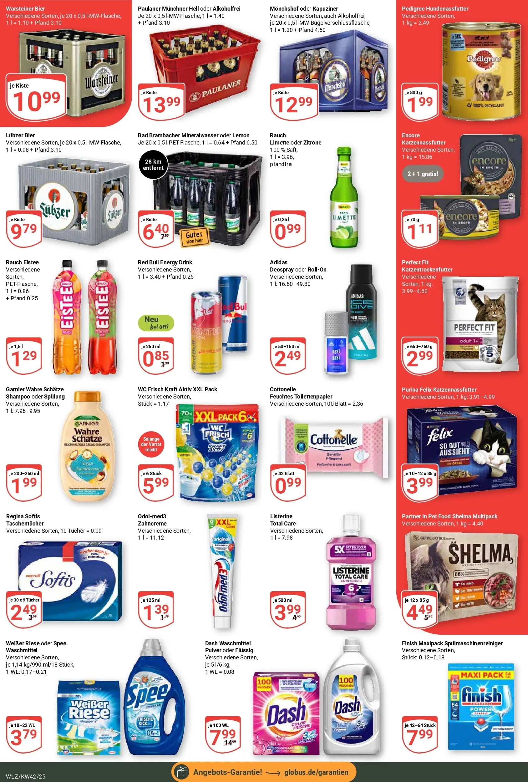 Globus prospekt Weischlitz	 (ab 12.10.2025) » Angebote online | Seite: 4 | Produkte: Red bull, Waschmittel, Spülmaschinenreiniger, Listerine