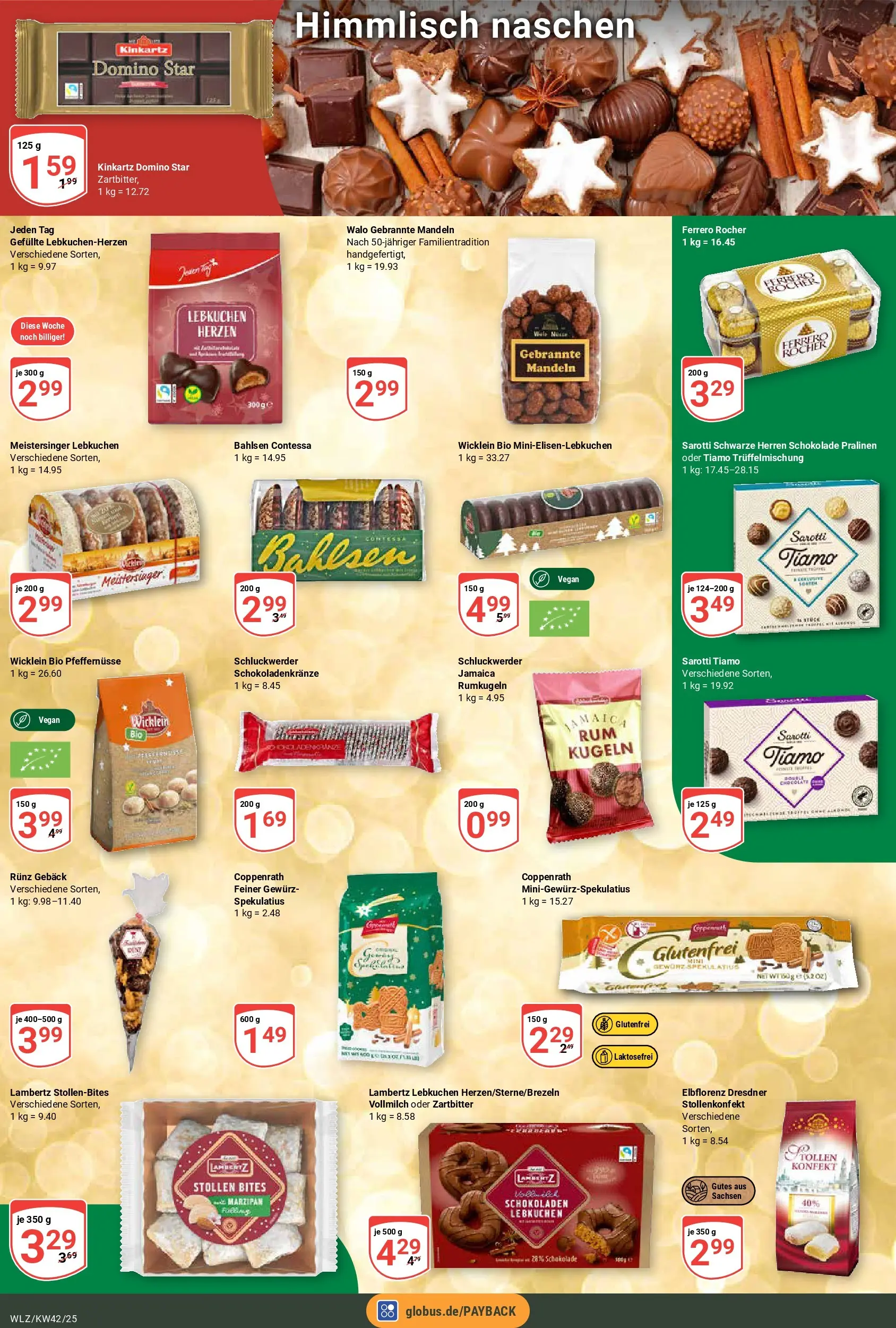 Globus prospekt Weischlitz	 (ab 12.10.2025) » Angebote online | Seite: 5 | Produkte: Ferrero rocher, Schokolade, Mandeln, Rumkugeln