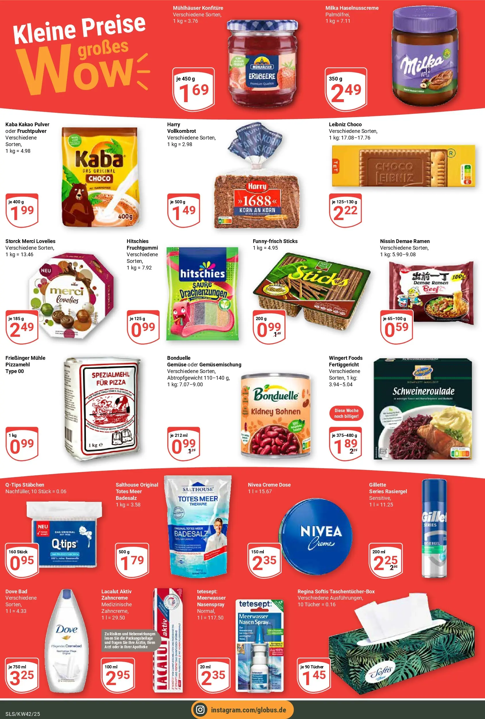 Globus prospekt Saarlouis	 (ab 12.10.2025) » Angebote online | Seite: 4 | Produkte: Mühle, Bad, Milka, Gemüse