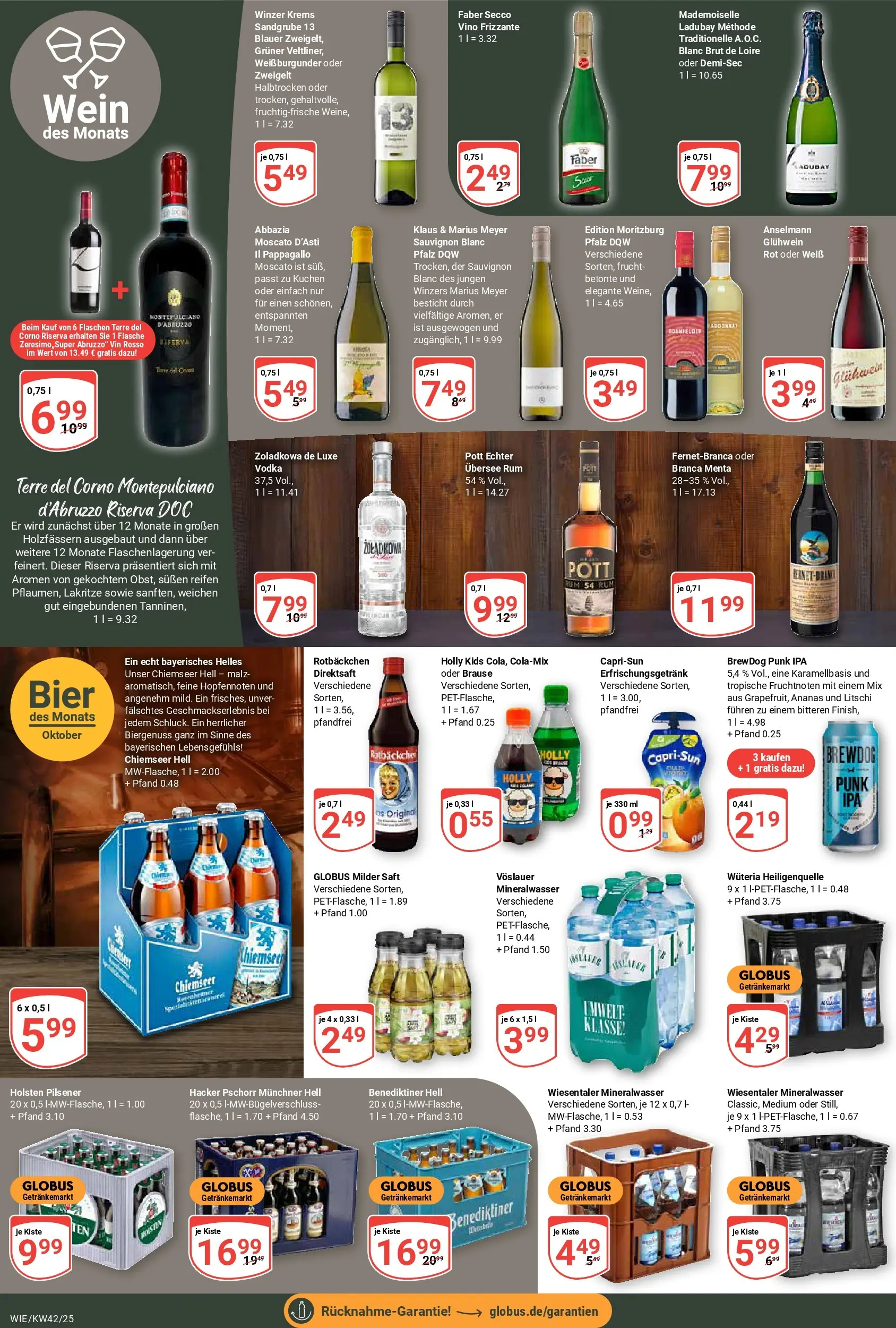 Globus prospekt Waghäusel	 (ab 12.10.2025) » Angebote online | Seite: 15 | Produkte: Rum, Ananas, Mineralwasser, Saft