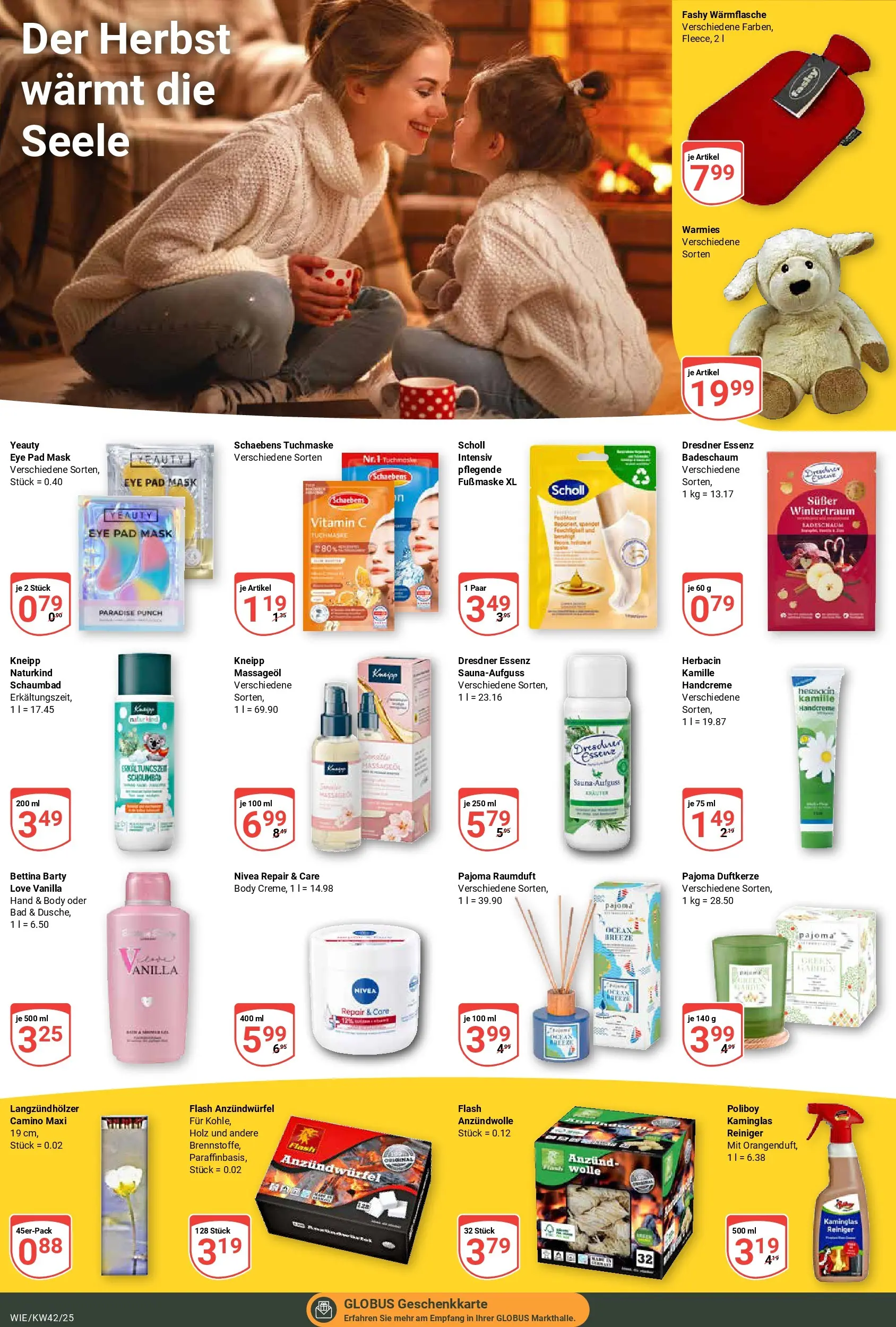 Globus prospekt Waghäusel	 (ab 12.10.2025) » Angebote online | Seite: 17 | Produkte: Bad, Massageöl, Tuchmaske, Fußmaske