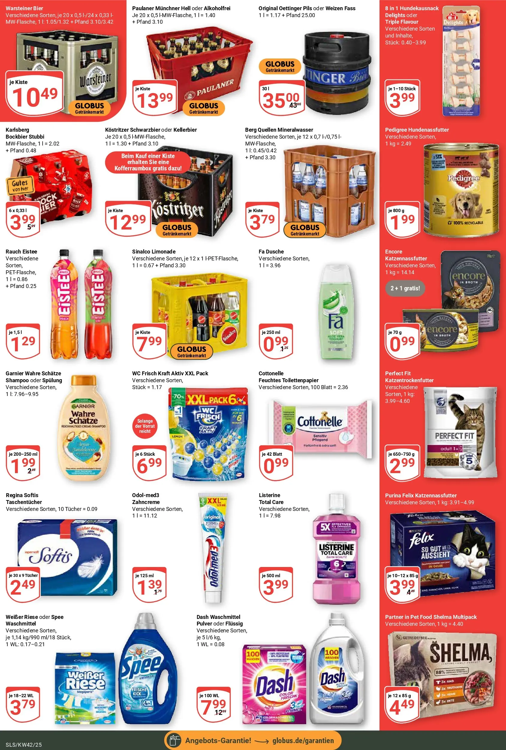 Globus prospekt Saarlouis	 (ab 12.10.2025) » Angebote online | Seite: 6 | Produkte: Sinalco, Spülung, Waschmittel, Paulaner