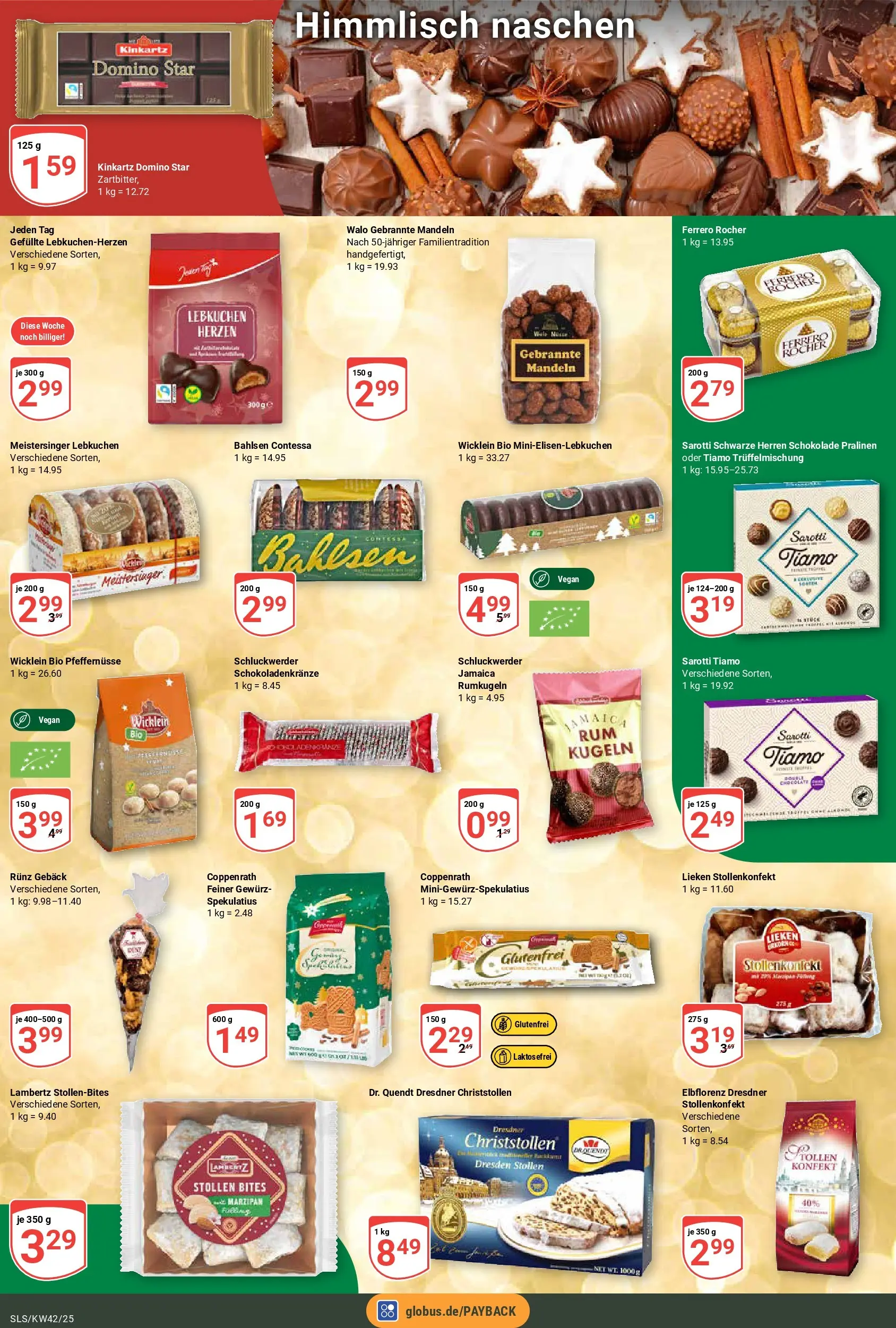 Globus prospekt Saarlouis	 (ab 12.10.2025) » Angebote online | Seite: 7 | Produkte: Ferrero rocher, Schokolade, Mandeln, Rumkugeln