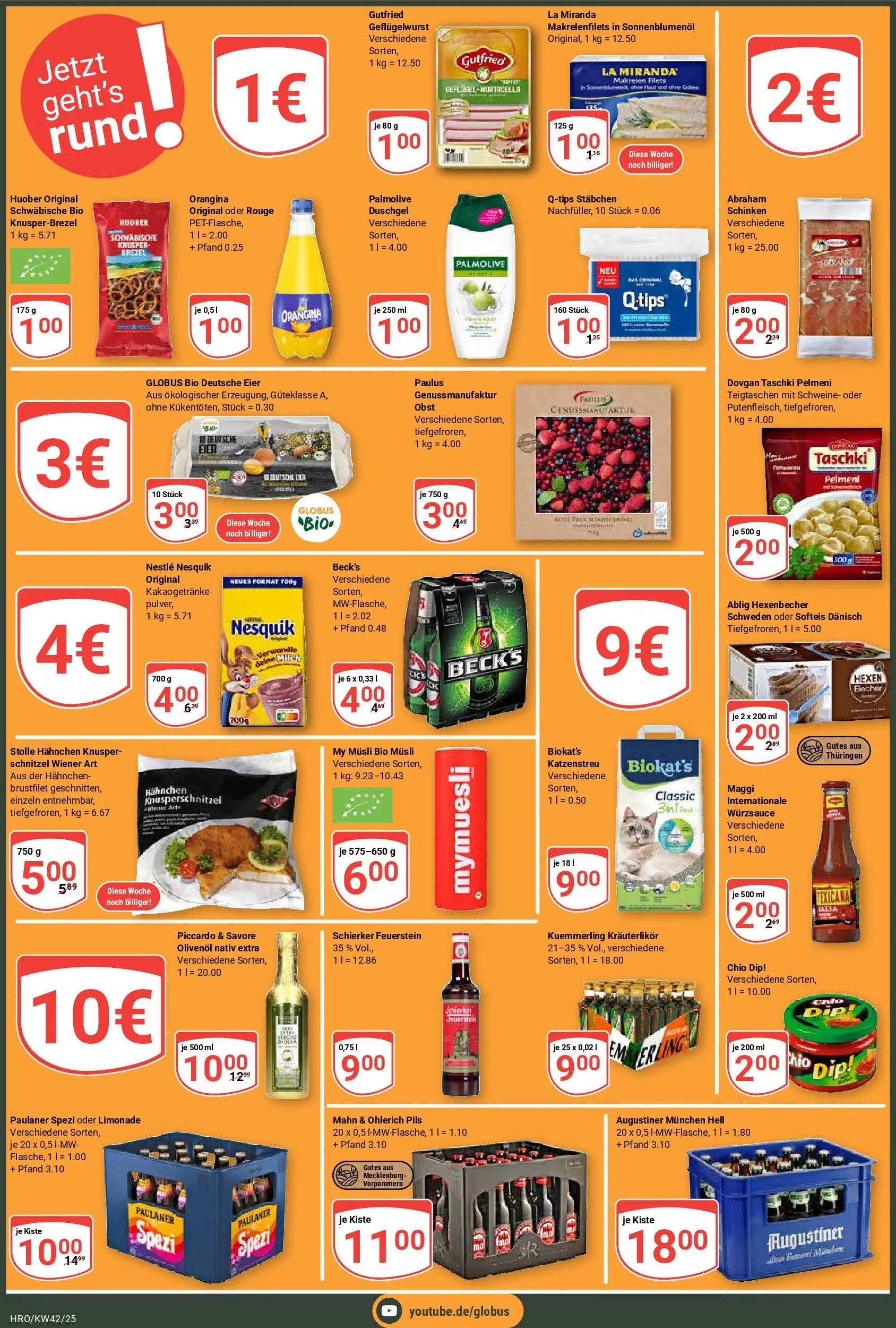 Globus prospekt Rostock	 (ab 12.10.2025) » Angebote online | Seite: 2 | Produkte: Musli, Nesquik, Olivenol, Schnitzel