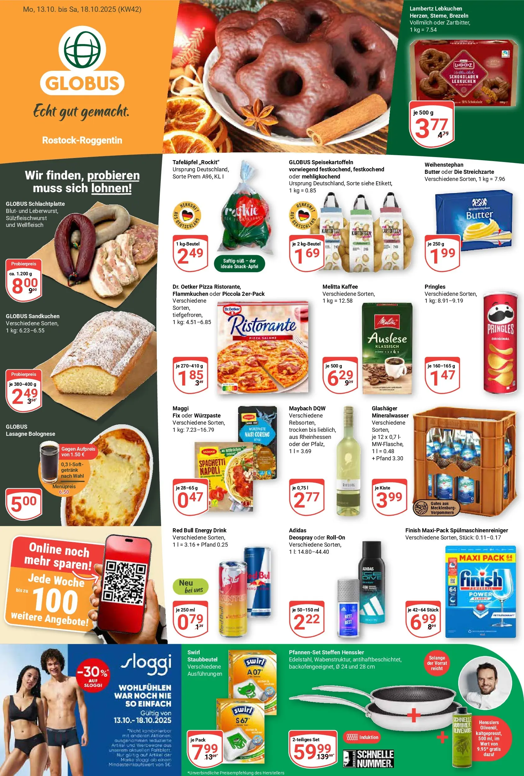Globus prospekt Rostock	 (ab 12.10.2025) » Angebote online | Seite: 3 | Produkte: Red bull, Butter, Finish, Kartoffeln