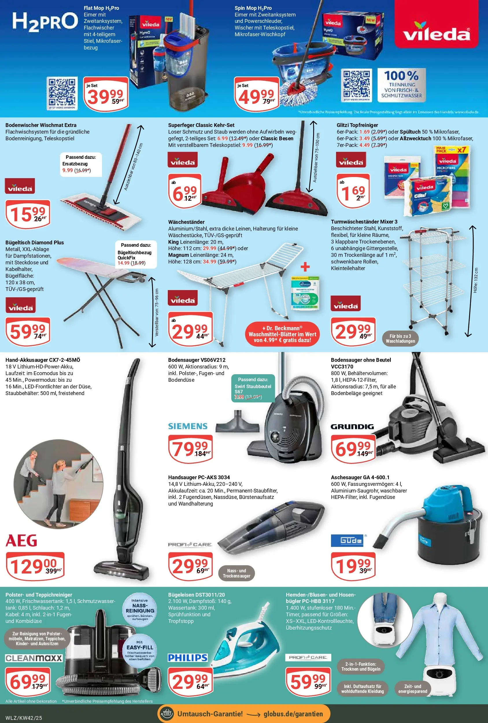 Globus prospekt Weischlitz	 (ab 12.10.2025) » Angebote online | Seite: 21 | Produkte: Kabel, Bügeleisen, Mixer, Steckdose