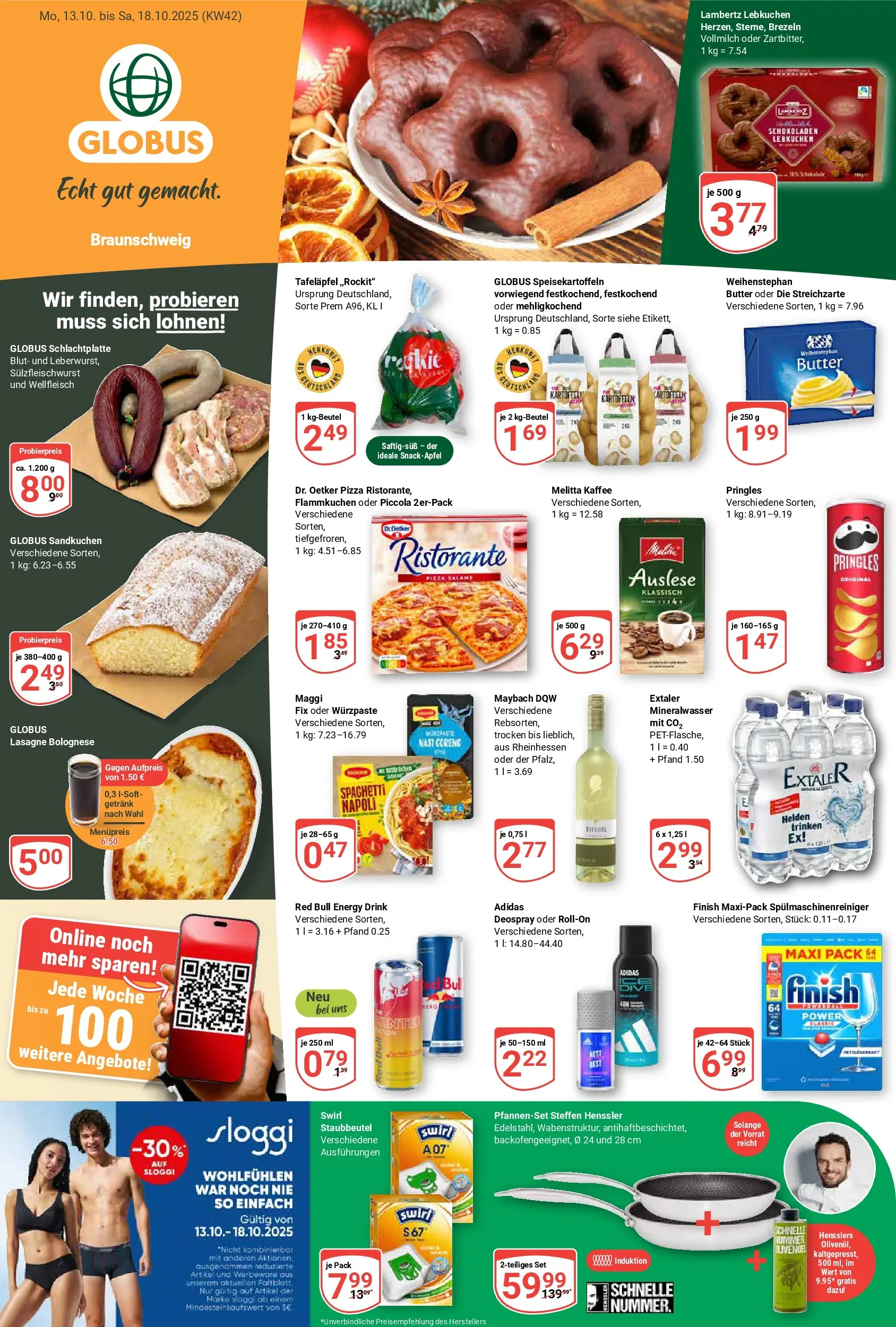 Globus prospekt Braunschweig	 (ab 12.10.2025) » Angebote online | Seite: 3 | Produkte: Ristorante, Mineralwasser, Kartoffeln, Pringles