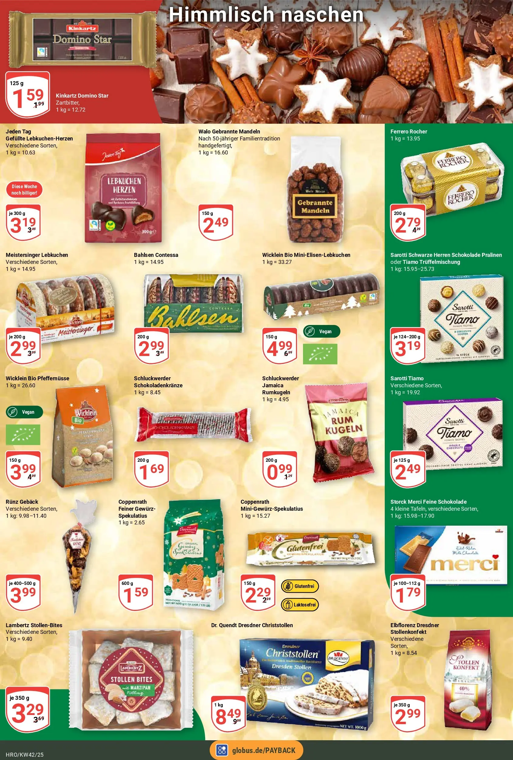 Globus prospekt Rostock	 (ab 12.10.2025) » Angebote online | Seite: 7 | Produkte: Merci, Ferrero rocher, Schokolade, Rumkugeln