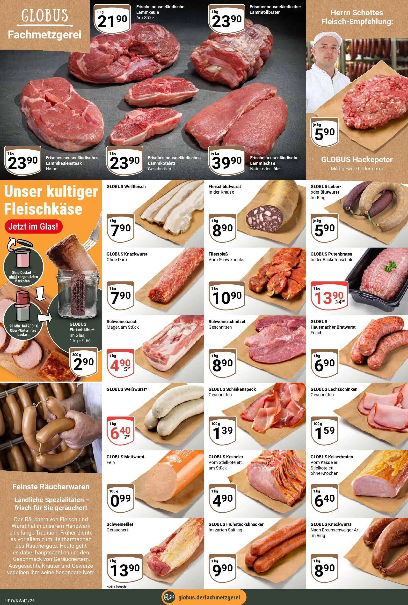 Globus prospekt Rostock	 (ab 12.10.2025) » Angebote online | Seite: 10 | Produkte: Schweinebauch, Gewürze, Wurst, Backofen