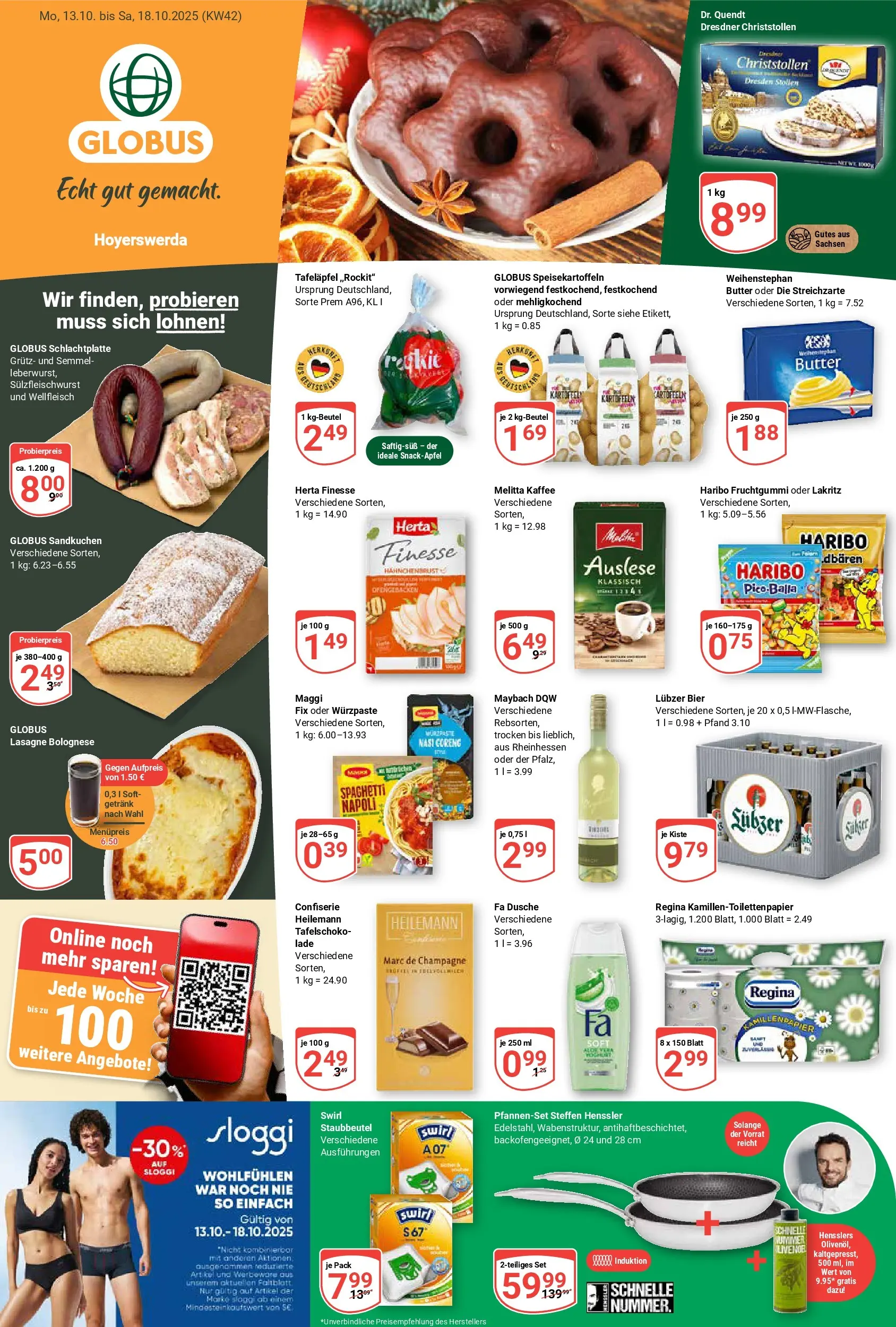 Globus prospekt Hoyerswerda	 (ab 12.10.2025) » Angebote online | Seite: 1 | Produkte: Maggi, Kaffee, Weihenstephan butter, Kartoffeln