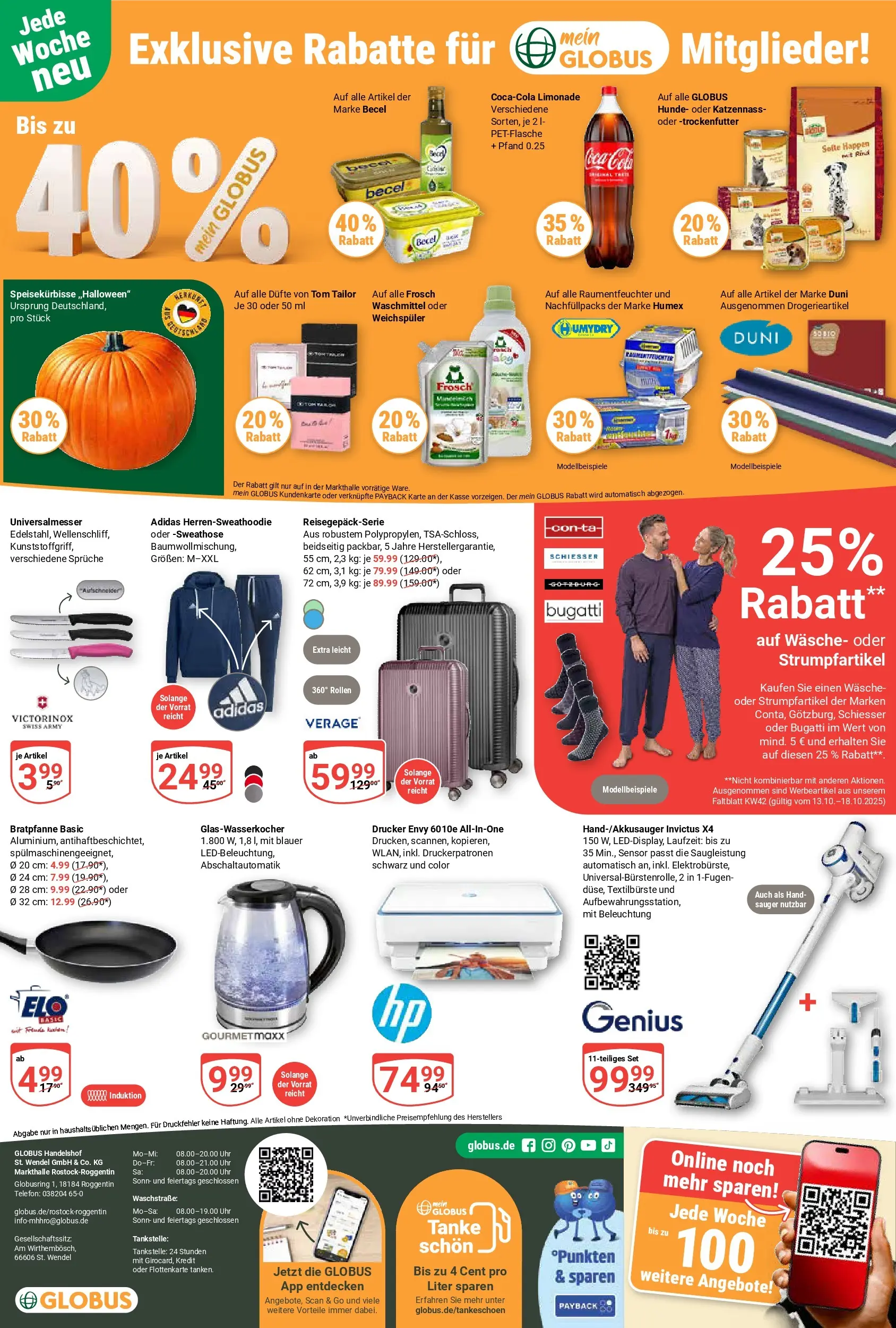 Globus prospekt Rostock	 (ab 12.10.2025) » Angebote online | Seite: 25 | Produkte: Cola, Limonade, Weichspüler, Waschmittel