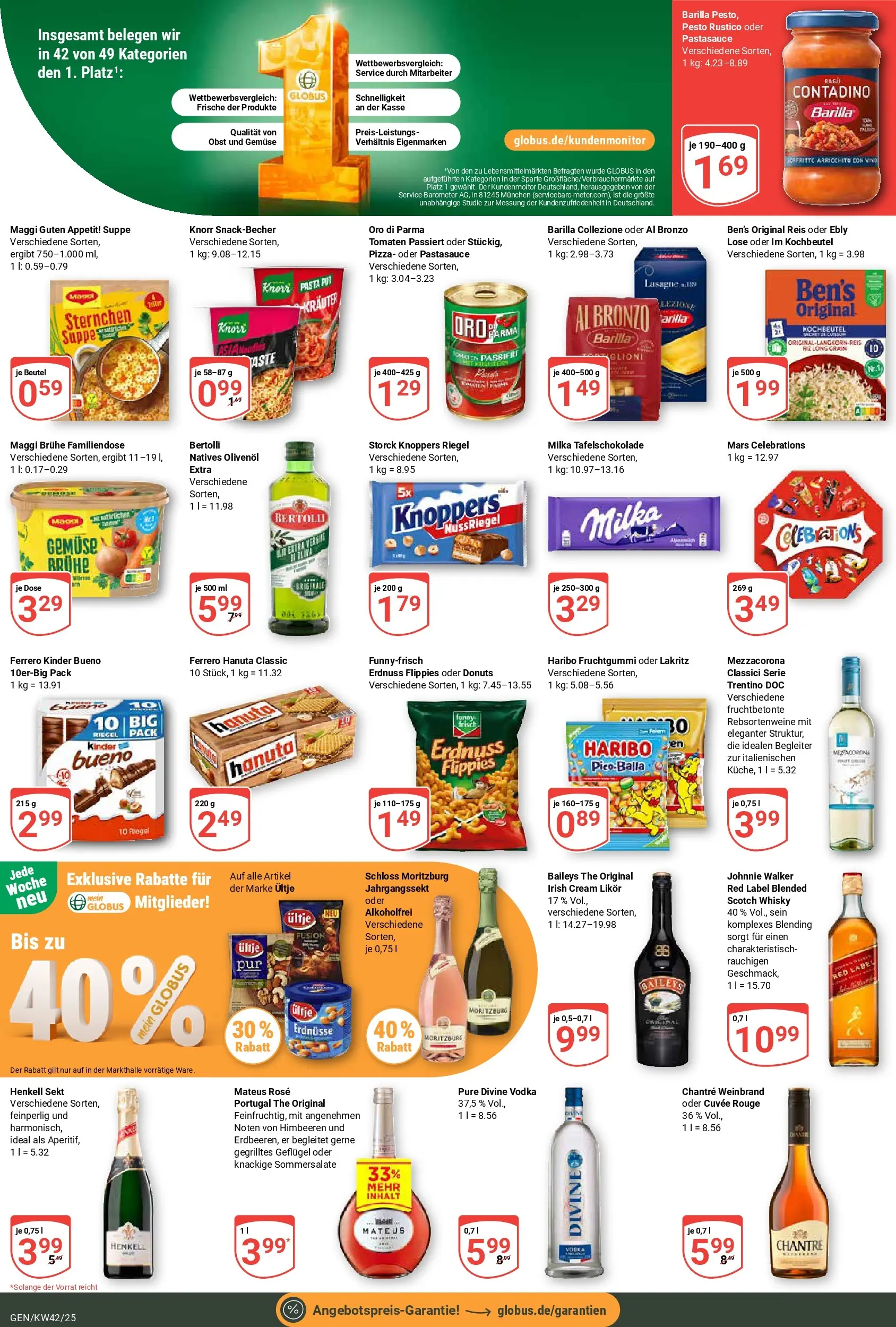 Globus prospekt Gensingen	 (ab 12.10.2025) » Angebote online | Seite: 5 | Produkte: Barilla, Likör, Tomaten, Obst