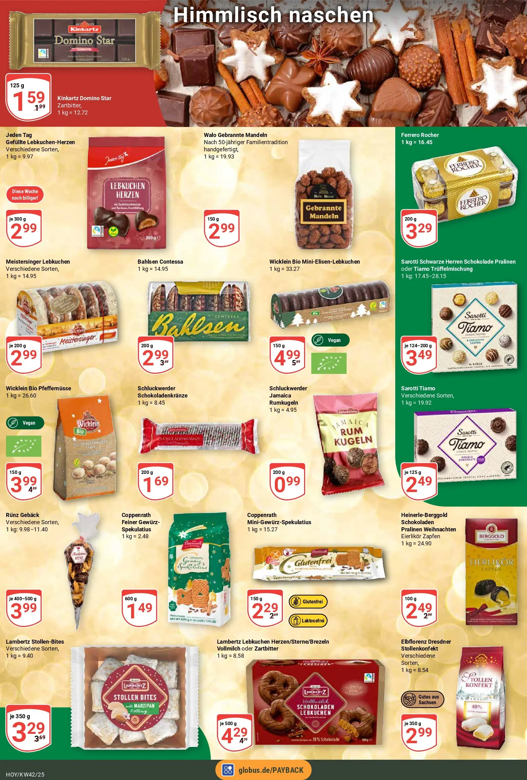 Globus prospekt Hoyerswerda	 (ab 12.10.2025) » Angebote online | Seite: 5 | Produkte: Ferrero rocher, Schokolade, Mandeln, Rumkugeln
