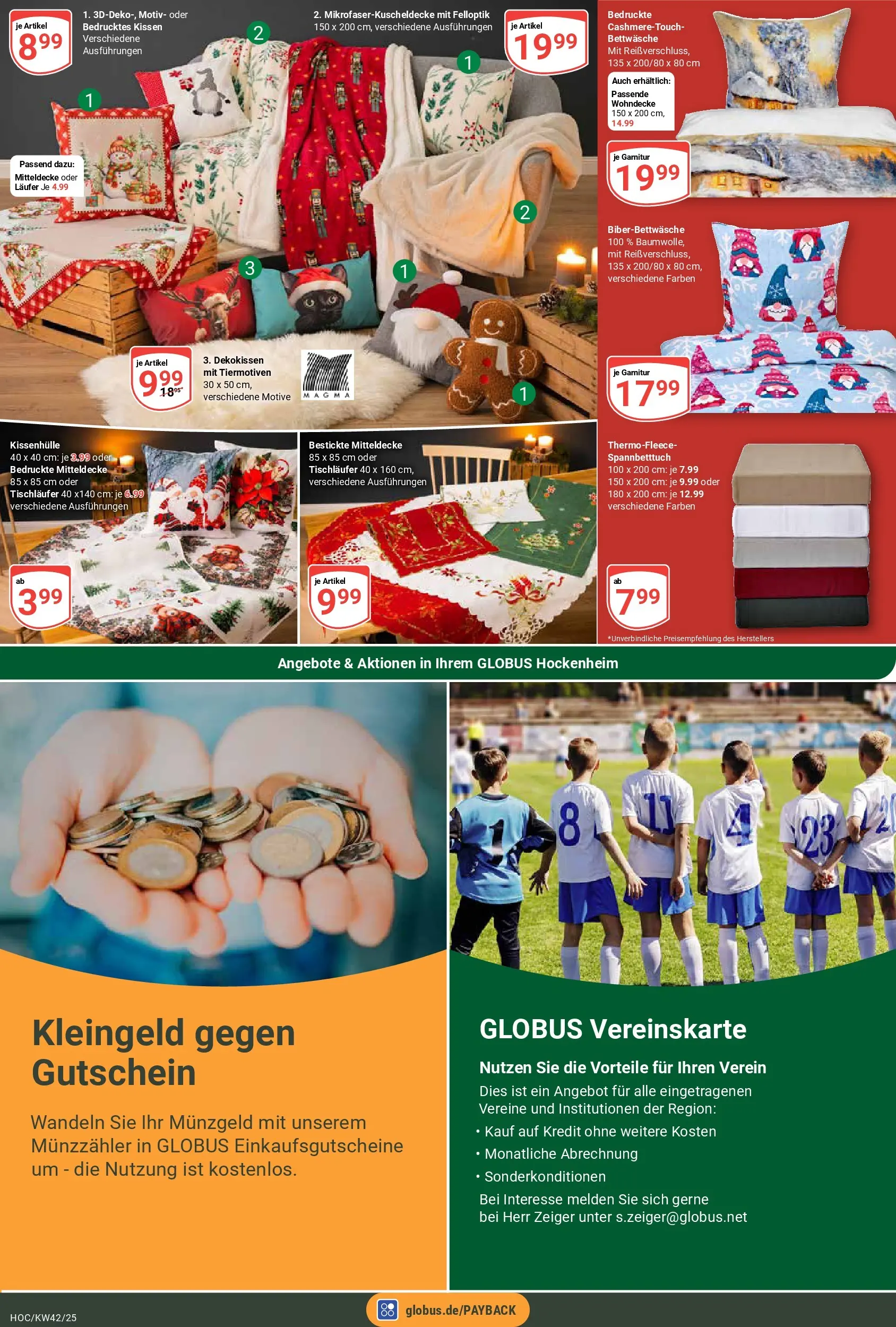 Globus prospekt Hockenheim	 (ab 12.10.2025) » Angebote online | Seite: 21 | Produkte: Kissen, Bettwäsche