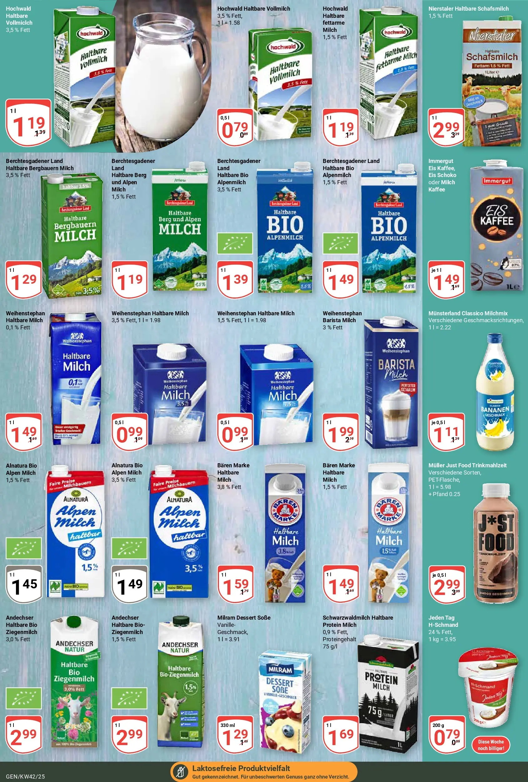 Globus prospekt Gensingen	 (ab 12.10.2025) » Angebote online | Seite: 14 | Produkte: Milch, Bananen, Soße, Eis