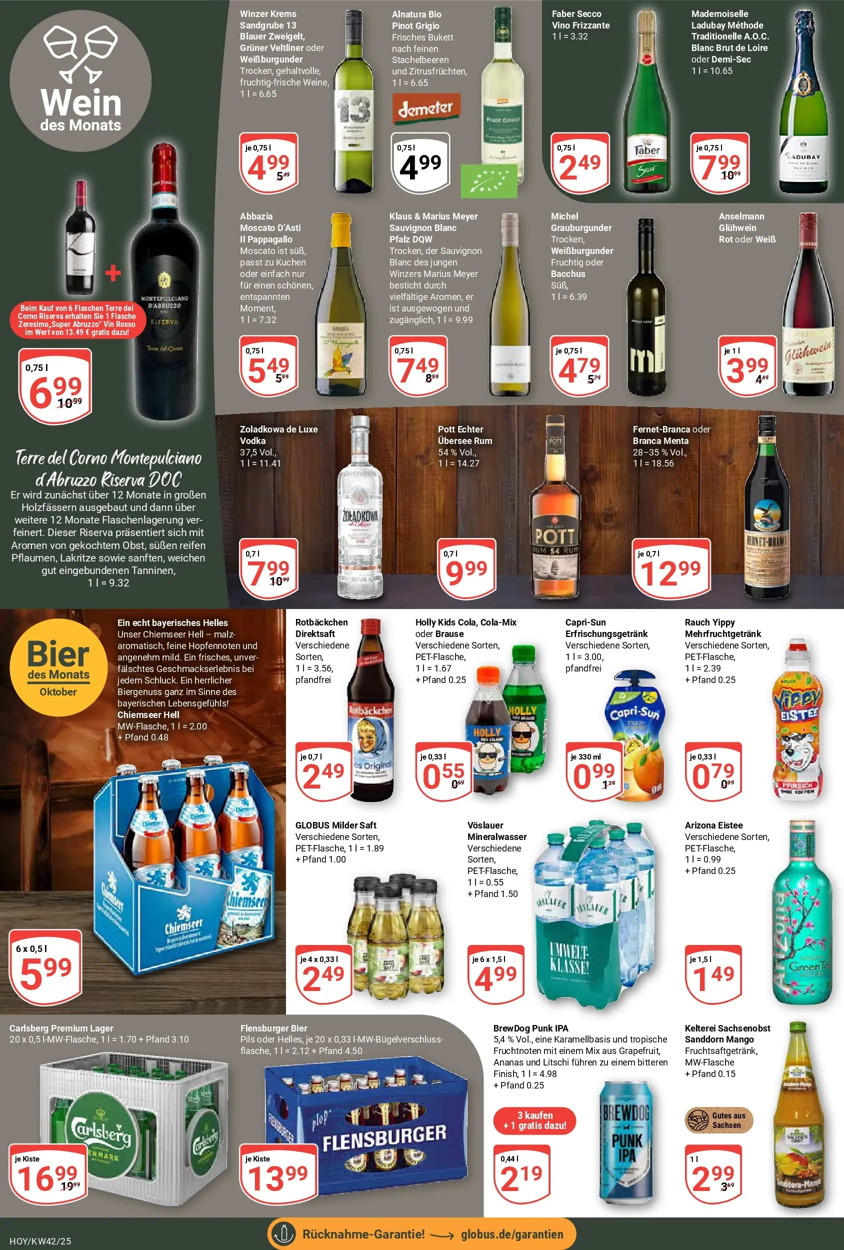 Globus prospekt Hoyerswerda	 (ab 12.10.2025) » Angebote online | Seite: 14 | Produkte: Rum, Pils, Mineralwasser, Vodka