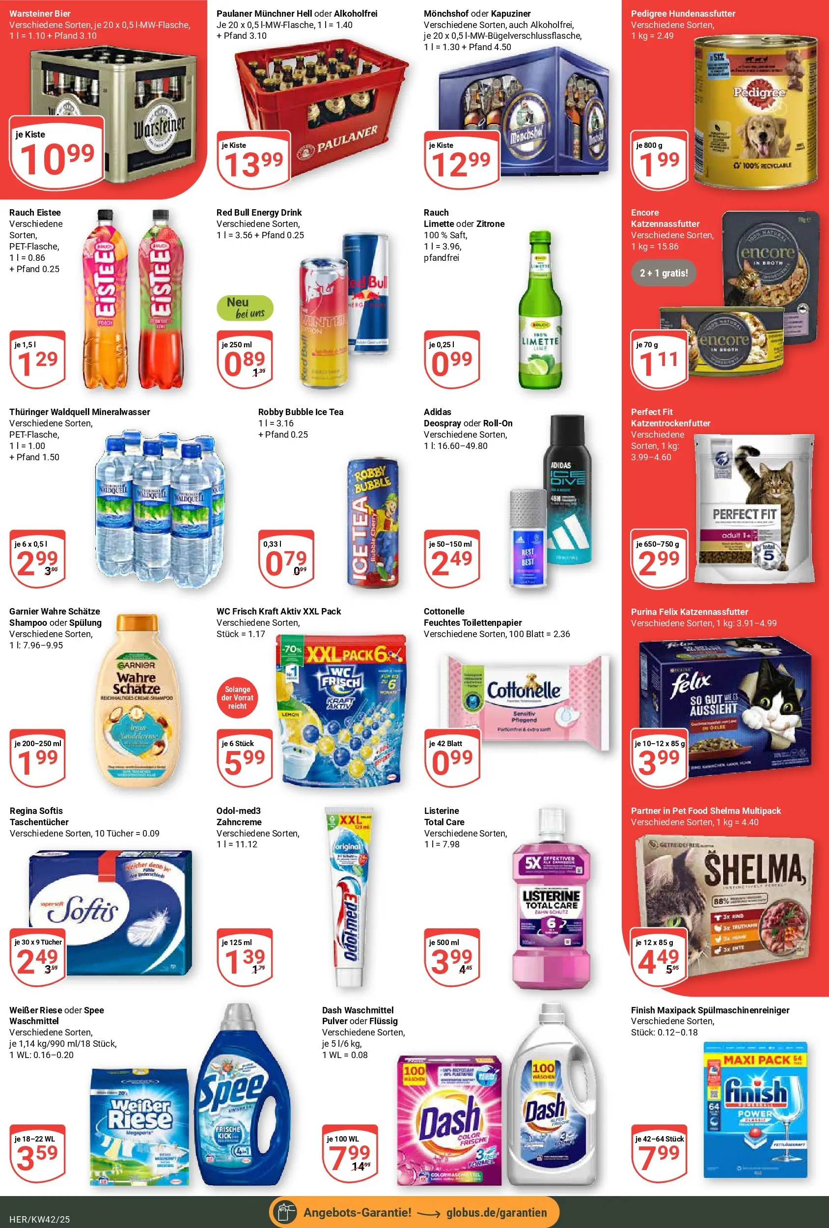 Globus prospekt Hermsdorf	 (ab 12.10.2025) » Angebote online | Seite: 4 | Produkte: Red bull, Paulaner, Toilettenpapier, Feuchtes Toilettenpapier