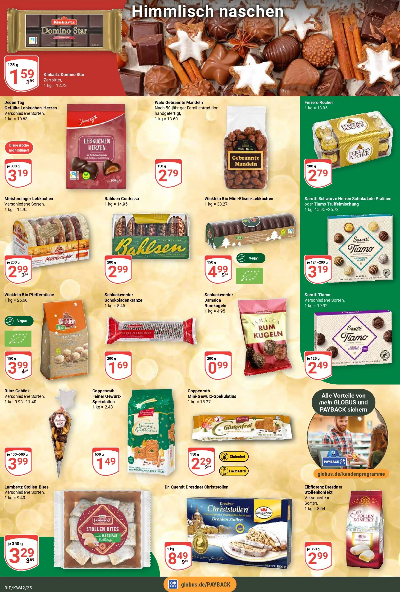 Globus prospekt Bochum-Riemke	 (ab 12.10.2025) » Angebote online | Seite: 5 | Produkte: Ferrero rocher, Schokolade, Mandeln, Rumkugeln