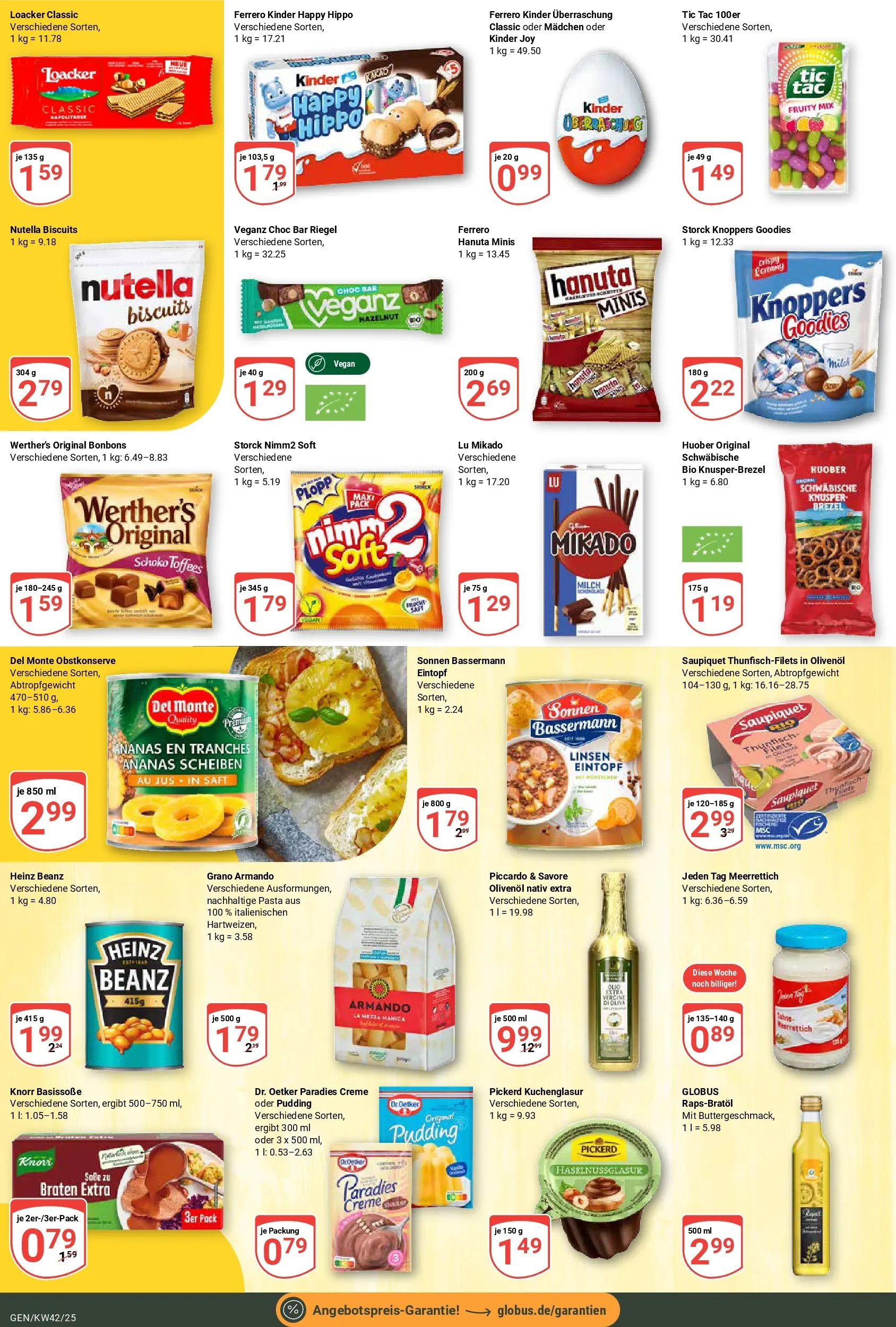 Globus prospekt Gensingen	 (ab 12.10.2025) » Angebote online | Seite: 16 | Produkte: Milch, Knorr, Knoppers, Pasta