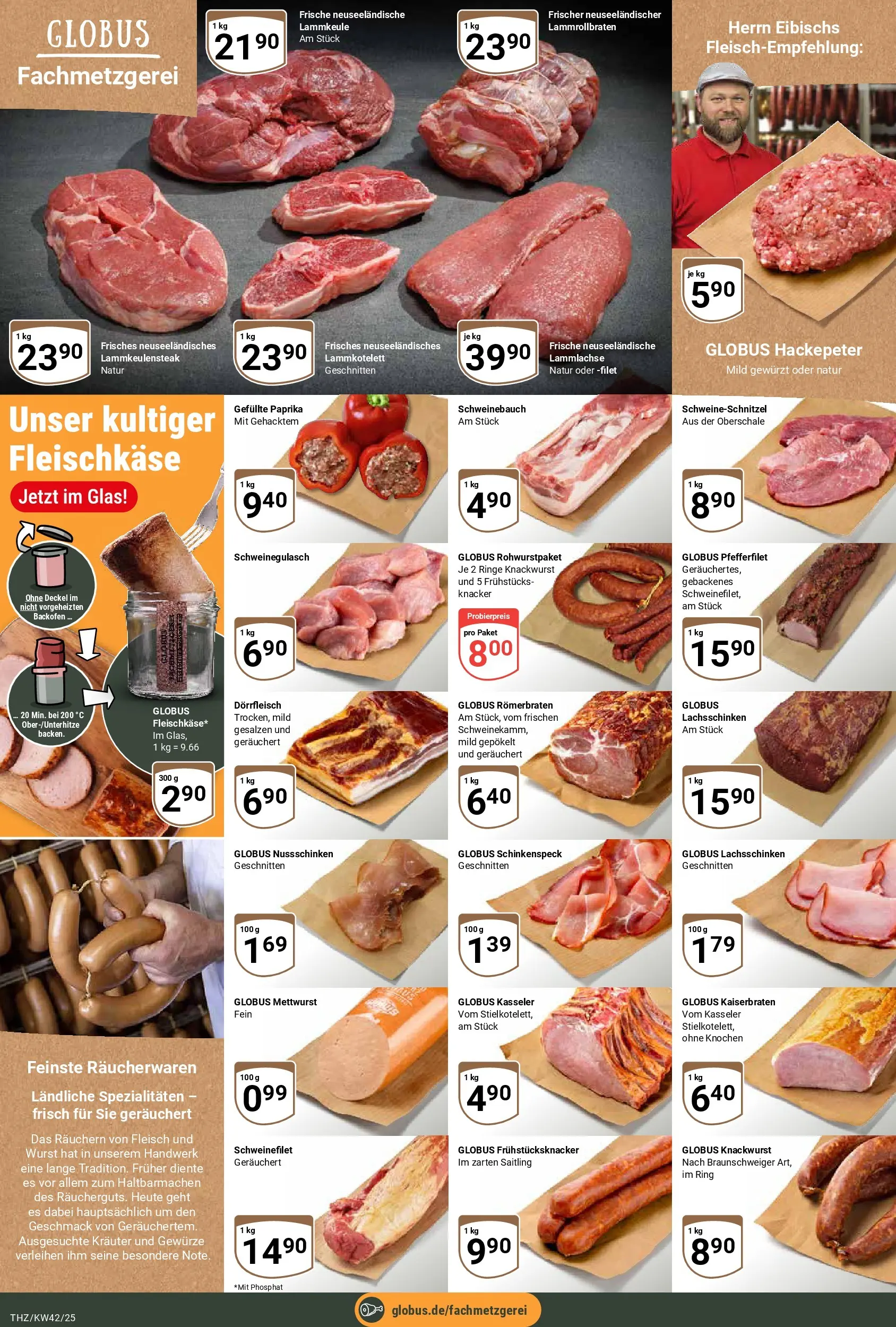 Globus prospekt Zeitz	 (ab 12.10.2025) » Angebote online | Seite: 8 | Produkte: Schweinebauch, Schweinefilet, Gewürze, Fleisch