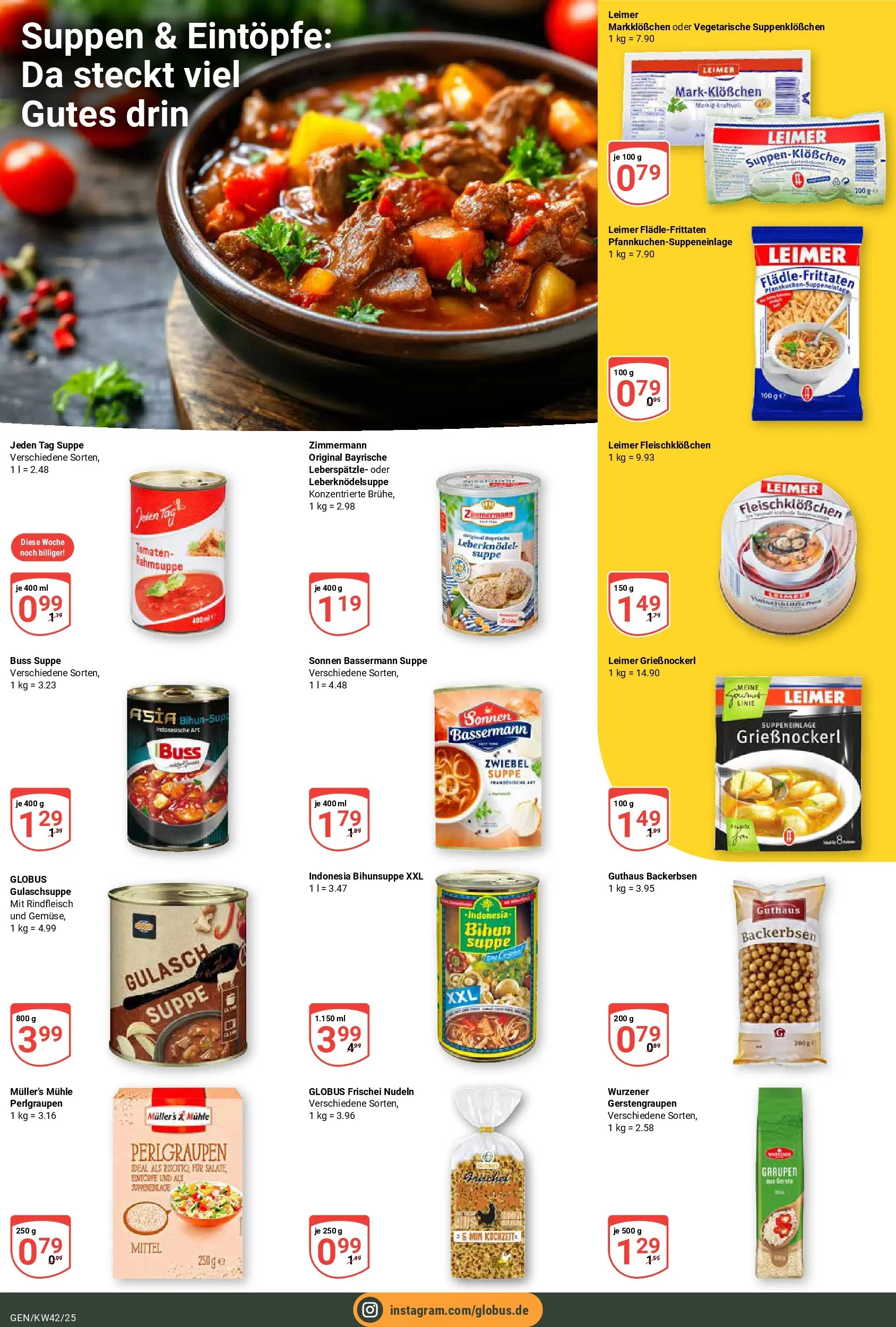 Globus prospekt Gensingen	 (ab 12.10.2025) » Angebote online | Seite: 18 | Produkte: Tomaten, Gulasch, Nudeln, Rindfleisch