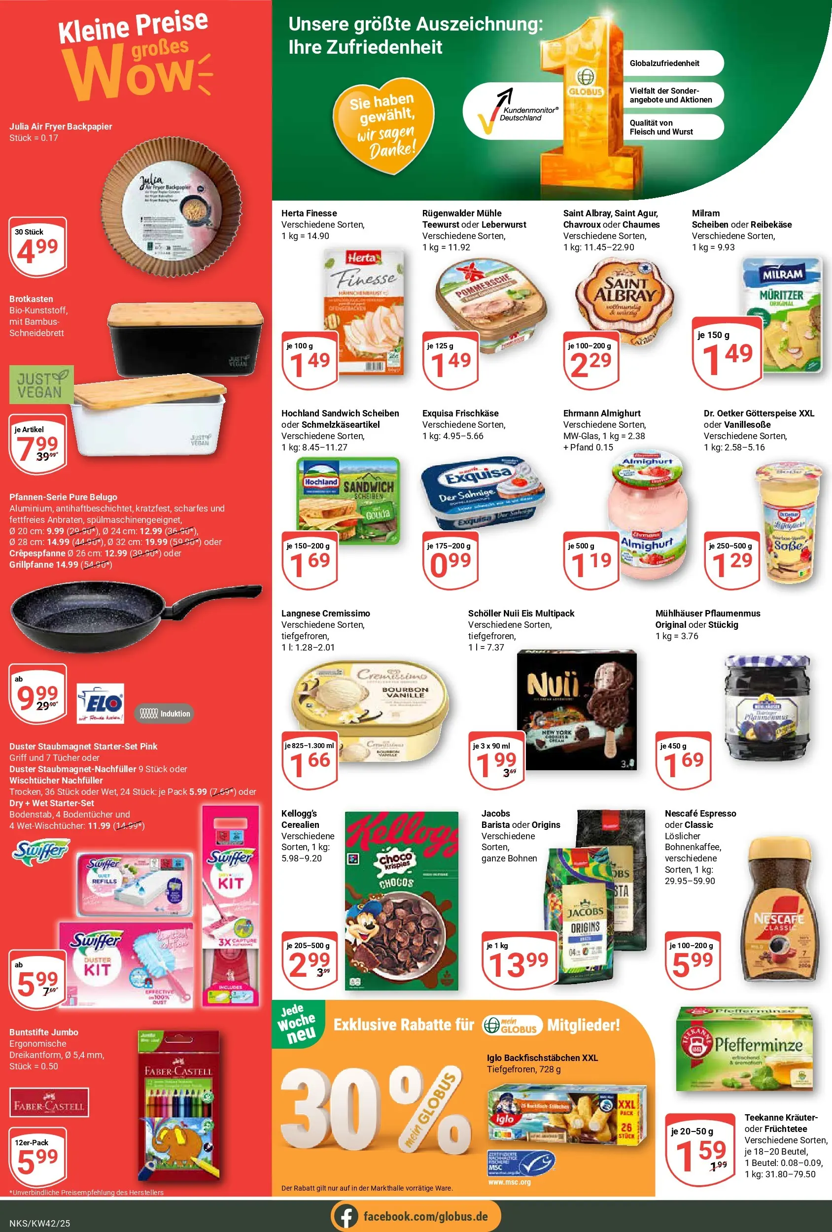 Globus prospekt Neunkirchen	 (ab 12.10.2025) » Angebote online | Seite: 2 | Produkte: Nescafe, Exquisa, Milram, Herta finesse
