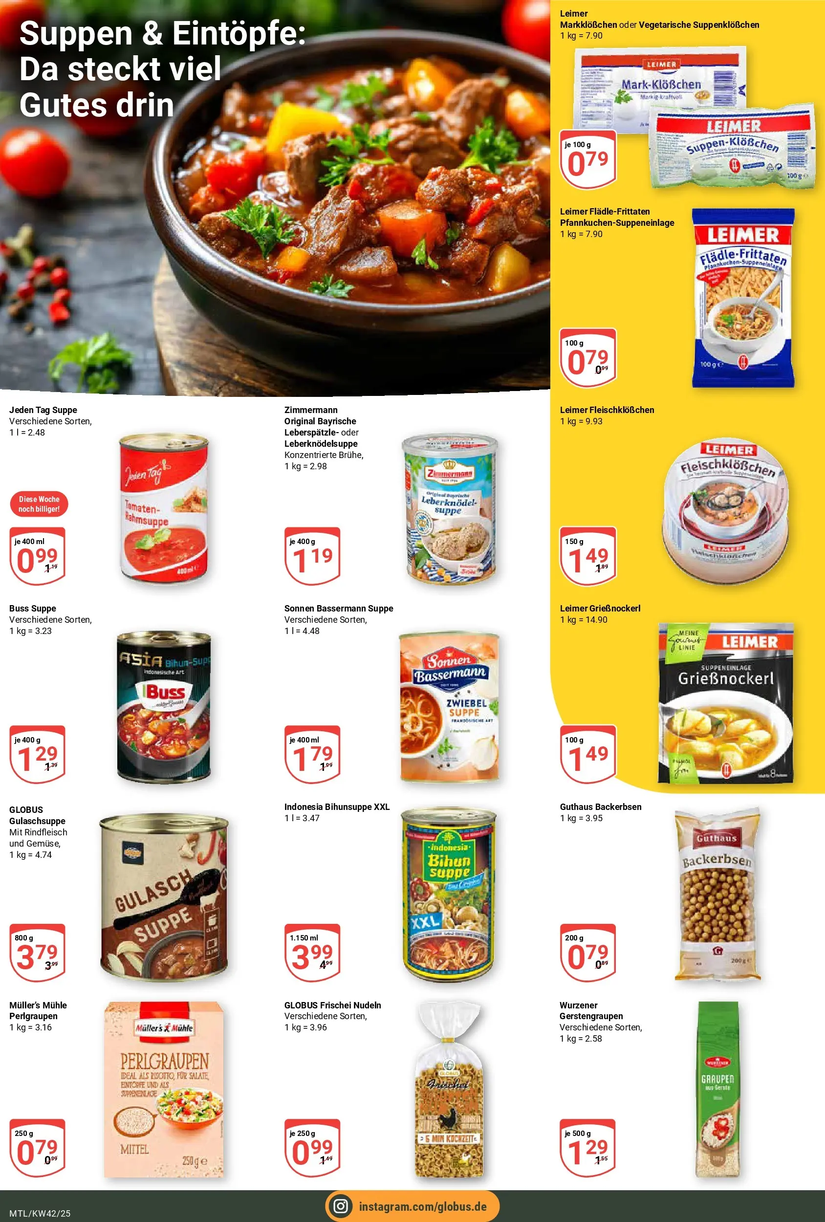 Globus prospekt Maintal-Dörnigheim	 (ab 12.10.2025) » Angebote online | Seite: 13 | Produkte: Mühle, Gulasch, Nudeln, Rindfleisch