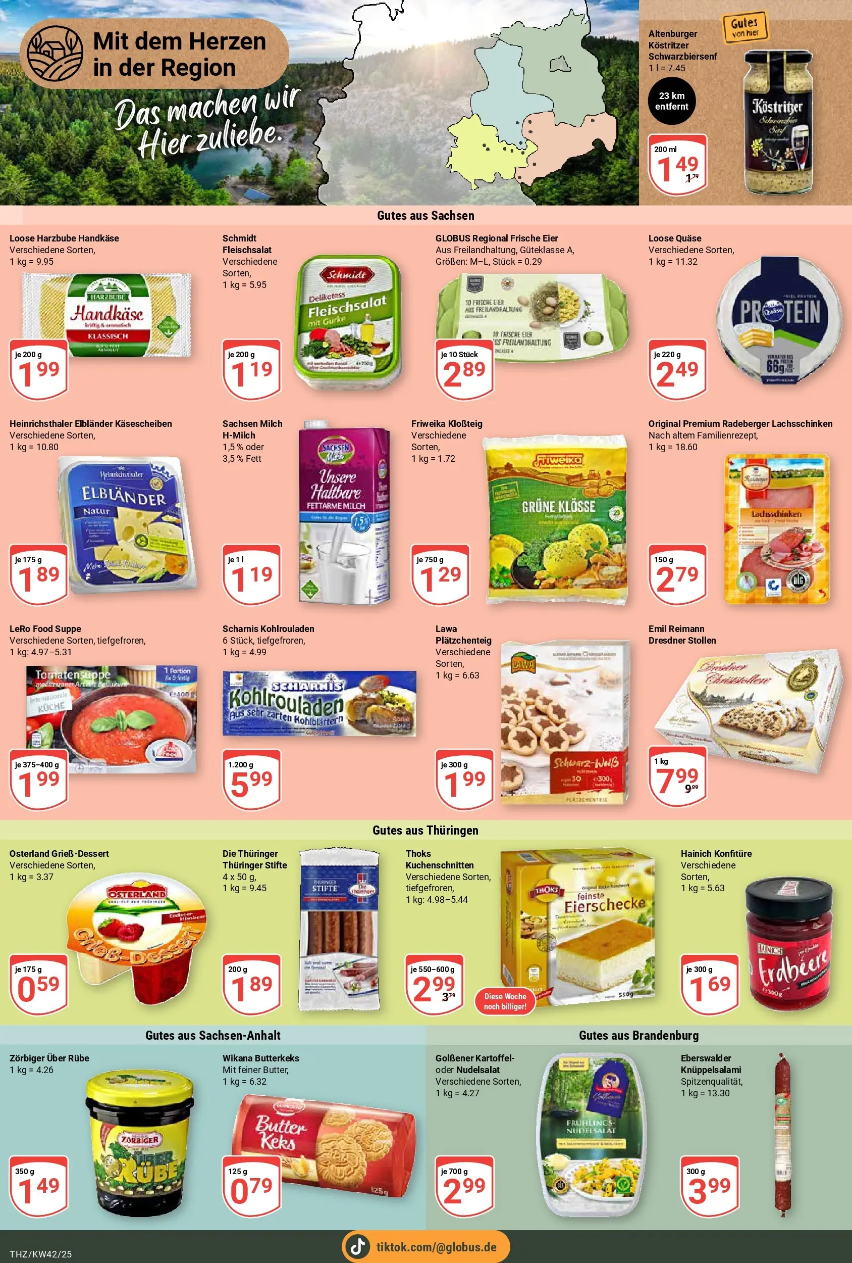 Globus prospekt Zeitz	 (ab 12.10.2025) » Angebote online | Seite: 15 | Produkte: Milch, Kostritzer, Eier, Küche