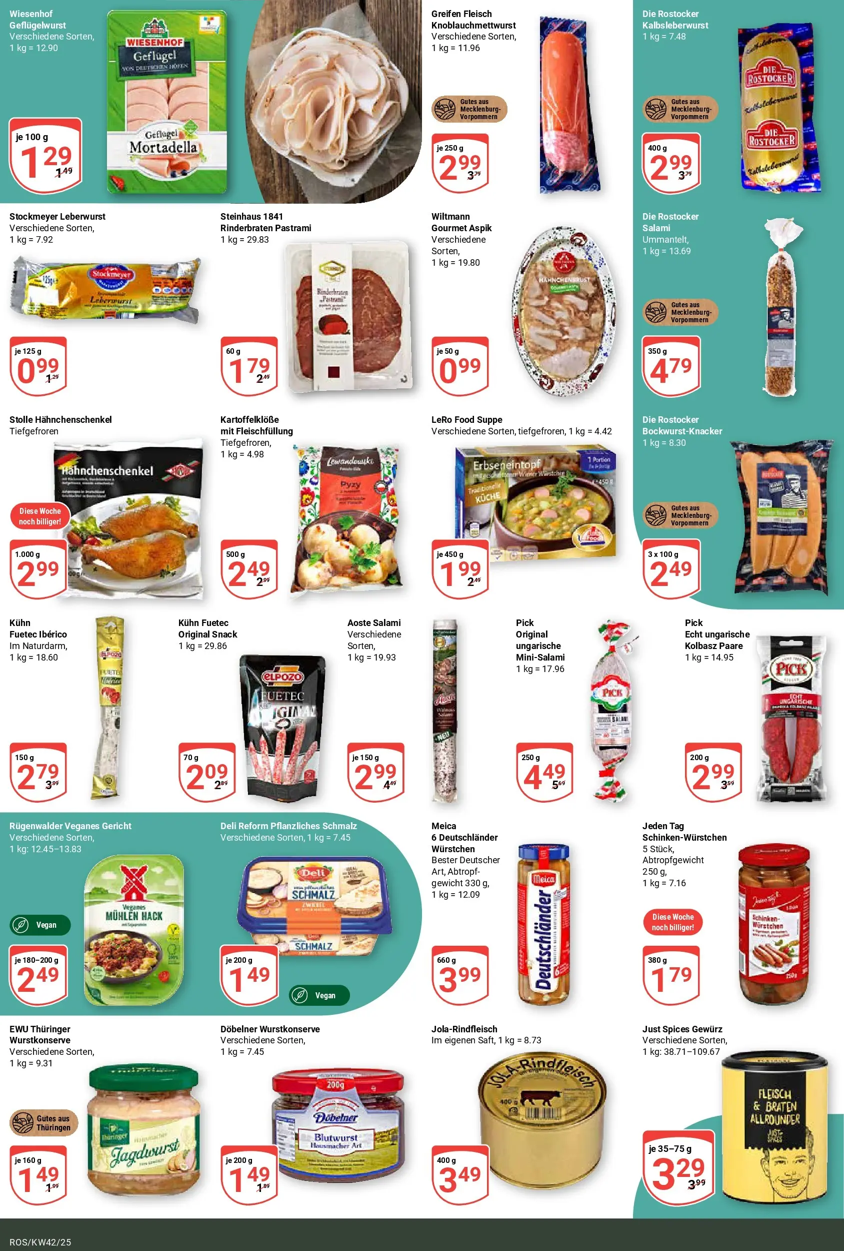 Globus prospekt Lambrechtshagen	 (ab 12.10.2025) » Angebote online | Seite: 13 | Produkte: Gewicht, Meica, Salami, Fleisch