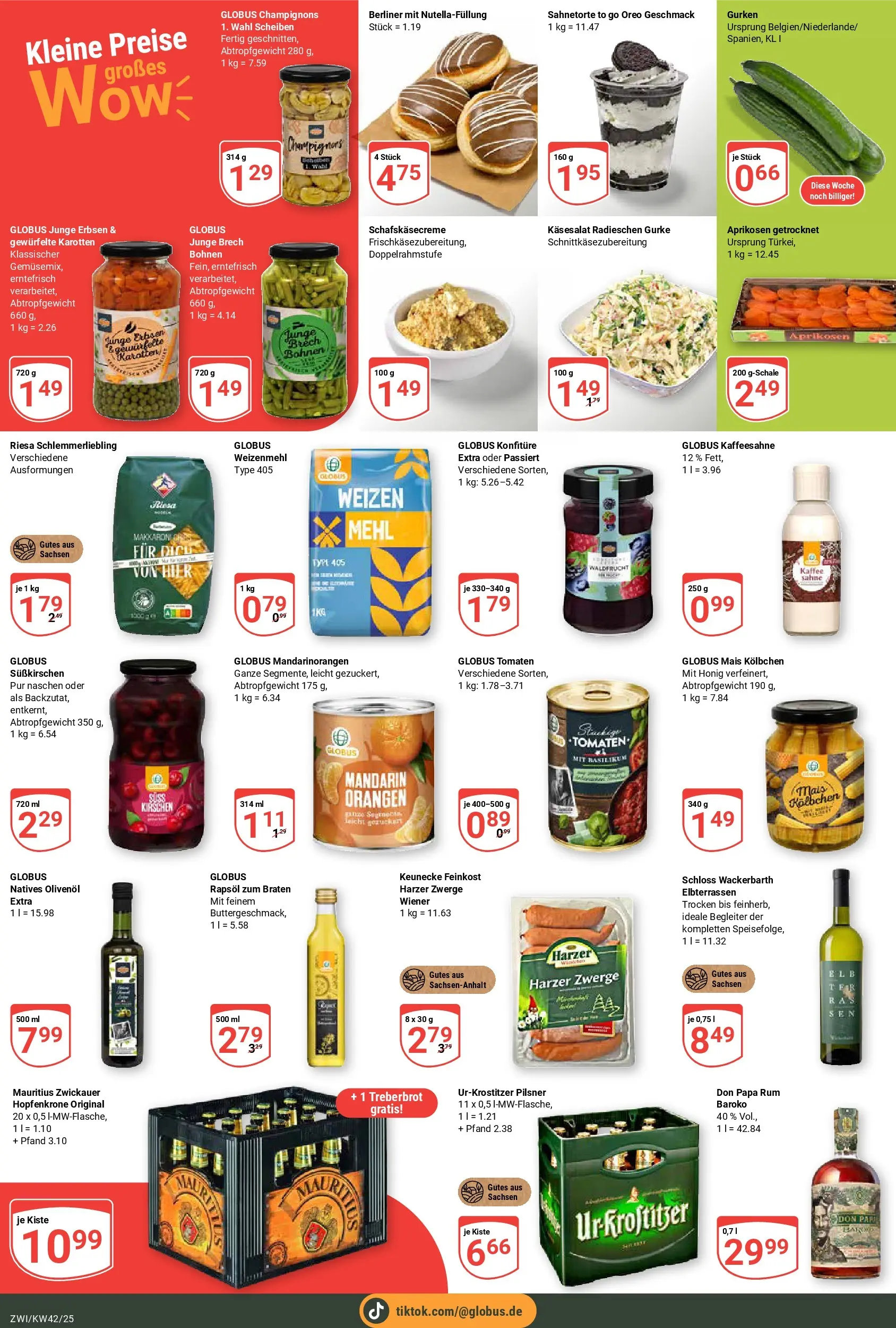 Globus prospekt Zwickau	 (ab 12.10.2025) » Angebote online | Seite: 4 | Produkte: Mehl, Rum, Orangen, Erbsen