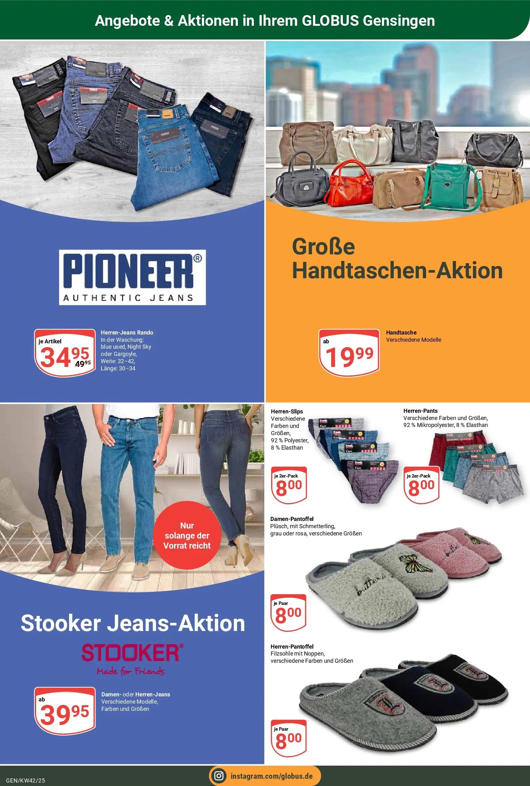 Globus prospekt Gensingen	 (ab 12.10.2025) » Angebote online | Seite: 29 | Produkte: Handtasche, Jeans